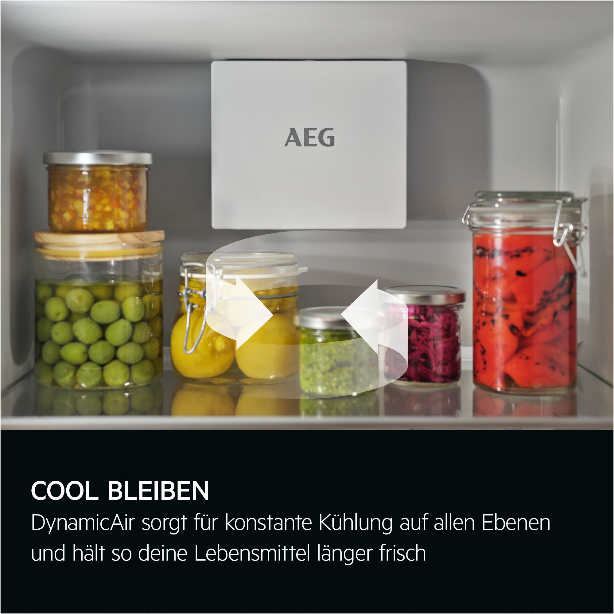 AEG Einbaukühlgefrierkombination 6000 »TF6FS181DC« 176,9 cm hoch 55,7 cm breit DynamicAir: Für gleichmäßige Kälteverteilung