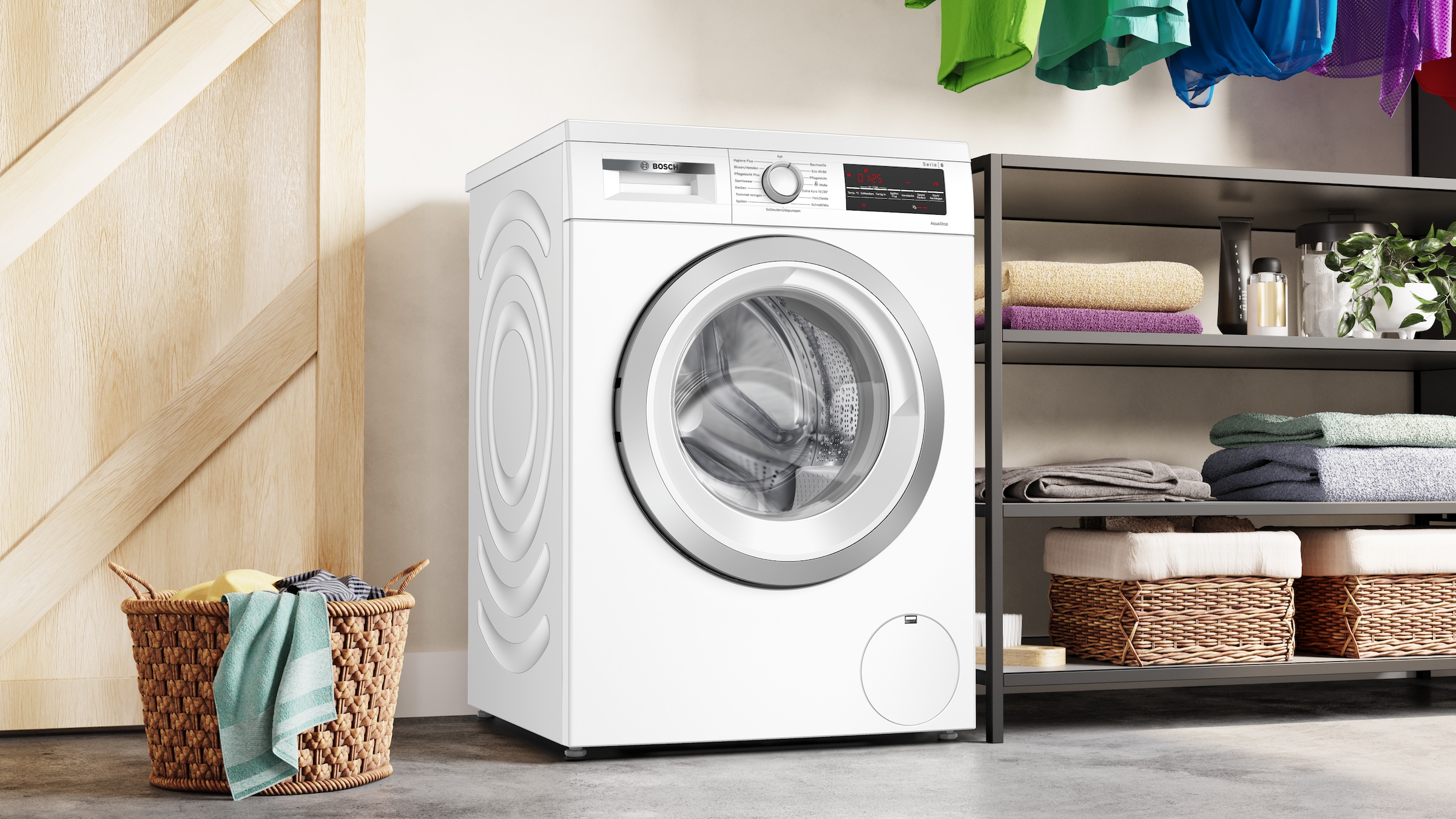 BOSCH Waschmaschine Serie 6 »WUU28T42«, 9 kg, 1400 U/min, unterbaufähig