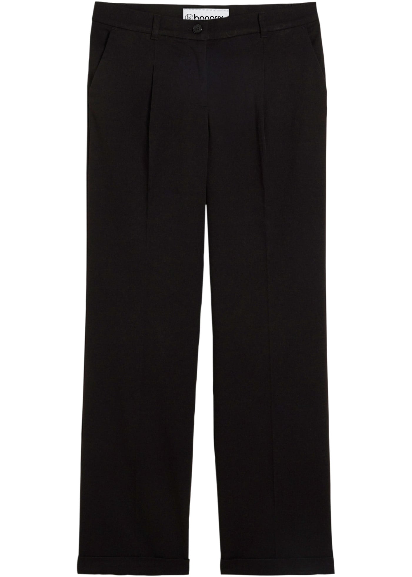 bonprix Marlene-Hose »Marlenehose«  weite Hose, mit Bügelfalte und Umschlagsaum, lockere Passform