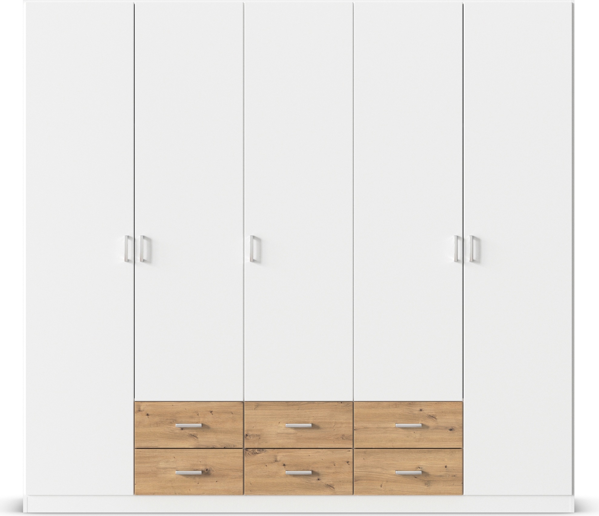 rauch Drehtürenschrank »Kleiderschrank Schrank Garderobe Wäscheschrank GAMMA in 3 Breiten«, mit 6 Schubladen, in schlichtem Design TOPSELLER MADE IN GERMANY