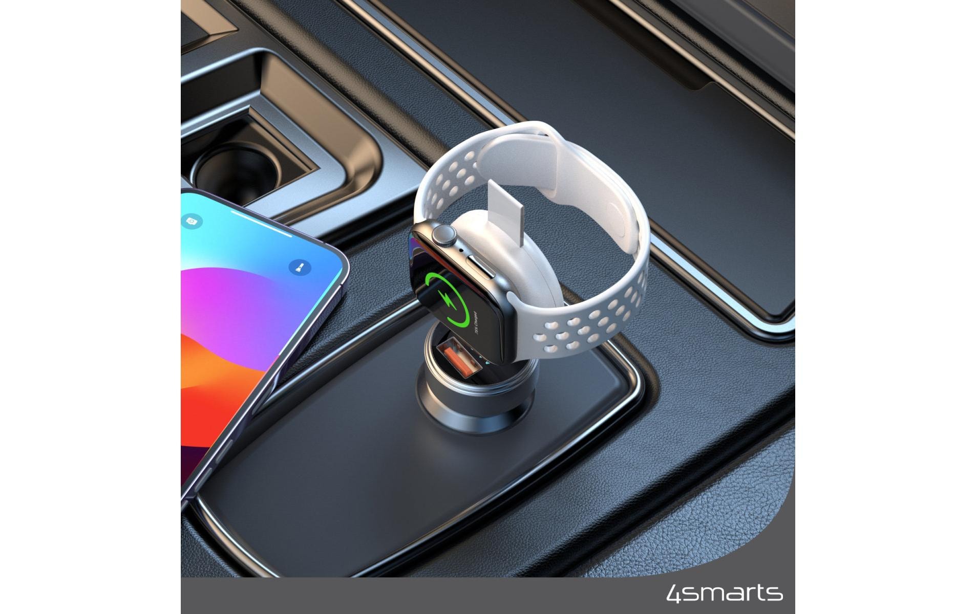 4smarts USB-Kabel »Apple Watch Charger QI2.0 Silber«