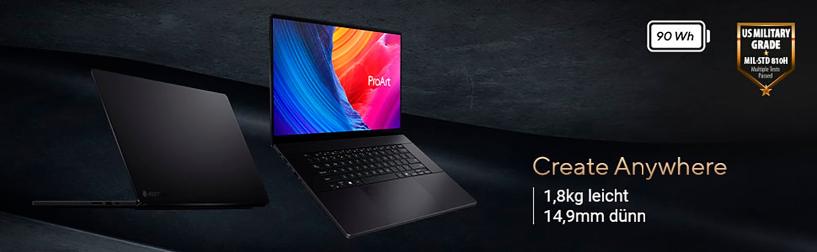 Asus Notebook »ProArt P16 H7606WI-ME154WS«, 40,6 cm, / 16 Zoll, AMD, Ryzen™ AI 9, GeForce RTX 4070, 1000 GB SSD