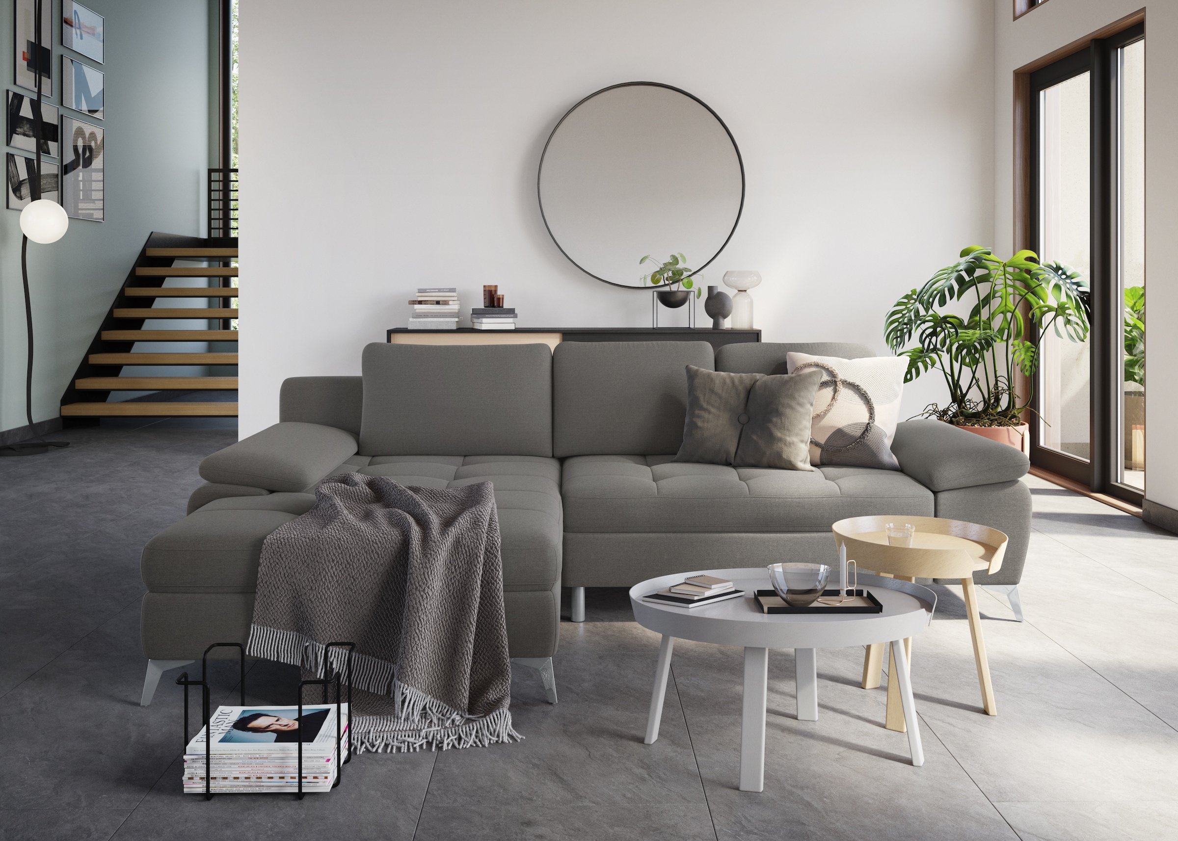 sit&more Ecksofa »Latigo L-Form«, mit Recamiere, wahlweise mit Bettfunktion und Bettkasten