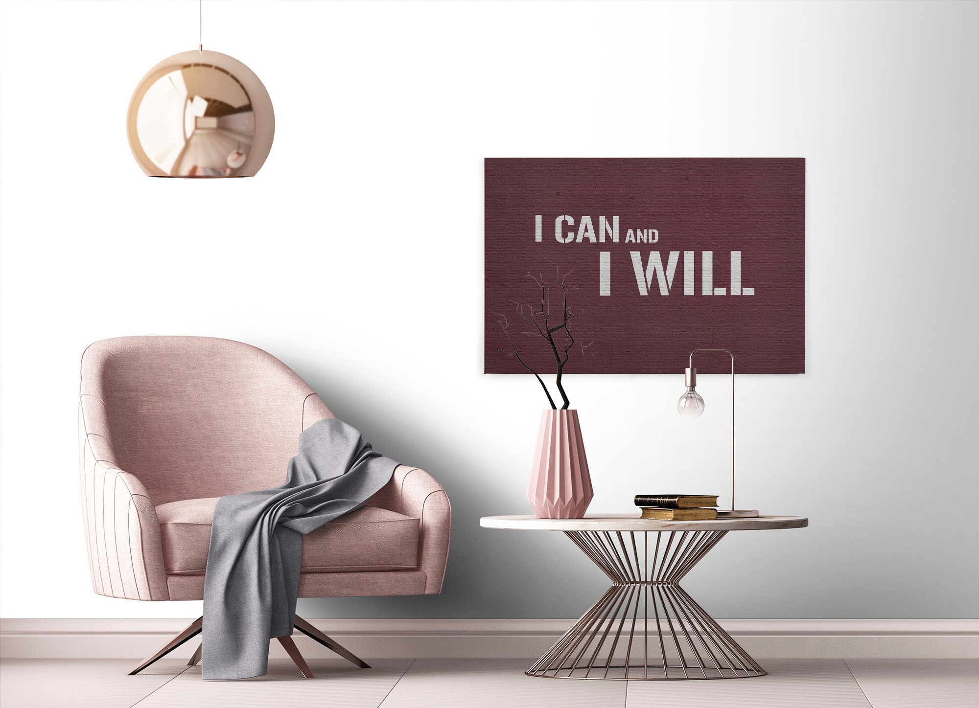 A.S. Création Leinwandbild »message 3«, Kunst-Sprüche-Kinder, (1 St.), Keilrahmen Bild Steinoptik Schriftzug Leinwand-Bild Wohnzimmer modern
