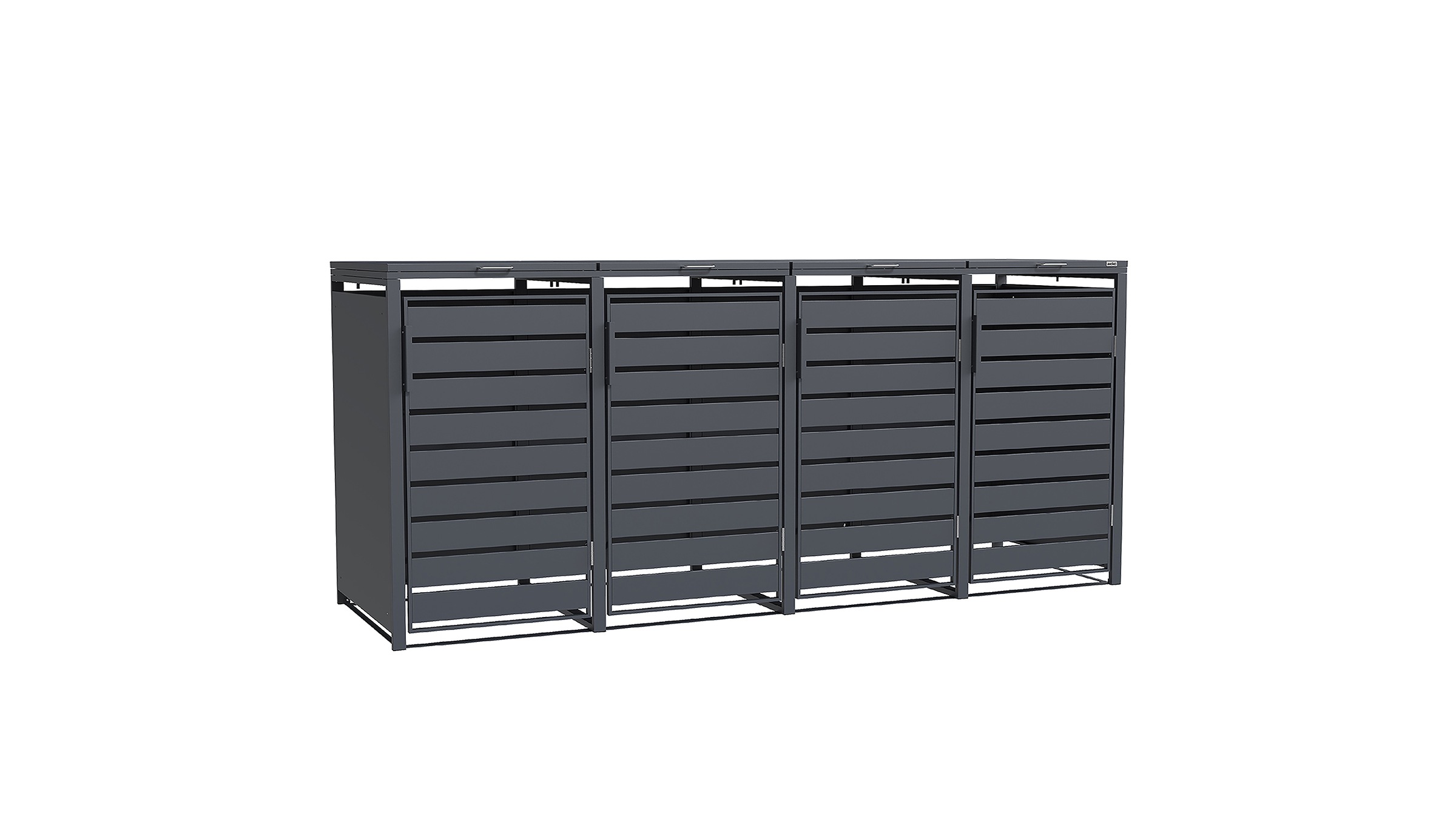 weka Mülltonnenbox »Gary« Metall pulverbeschichtet, für 4 Mülltonnen, BxTxH: 265x80x116 cm