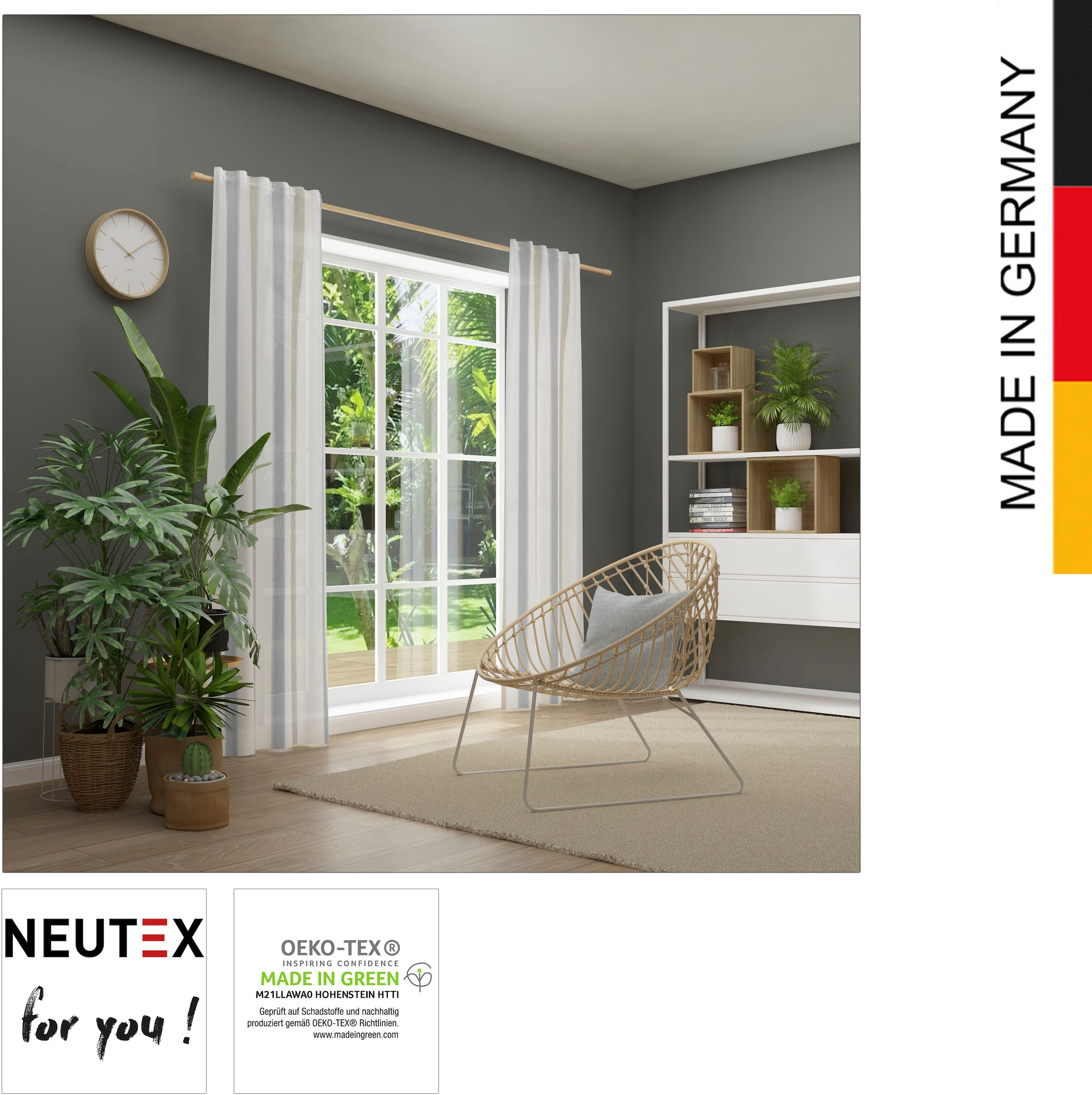 Neutex for you! (1 eleganter »Bandolo«, kaufen Vorhang Längsstreifen St.)