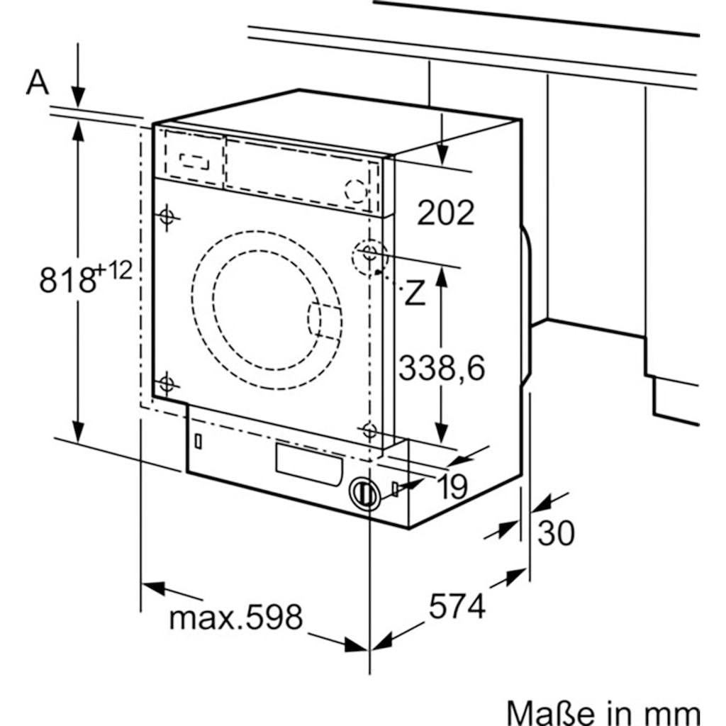 NEFF Einbauwaschmaschine »W6441X1«, W6441X1, 8 kg, 1400 U/min
