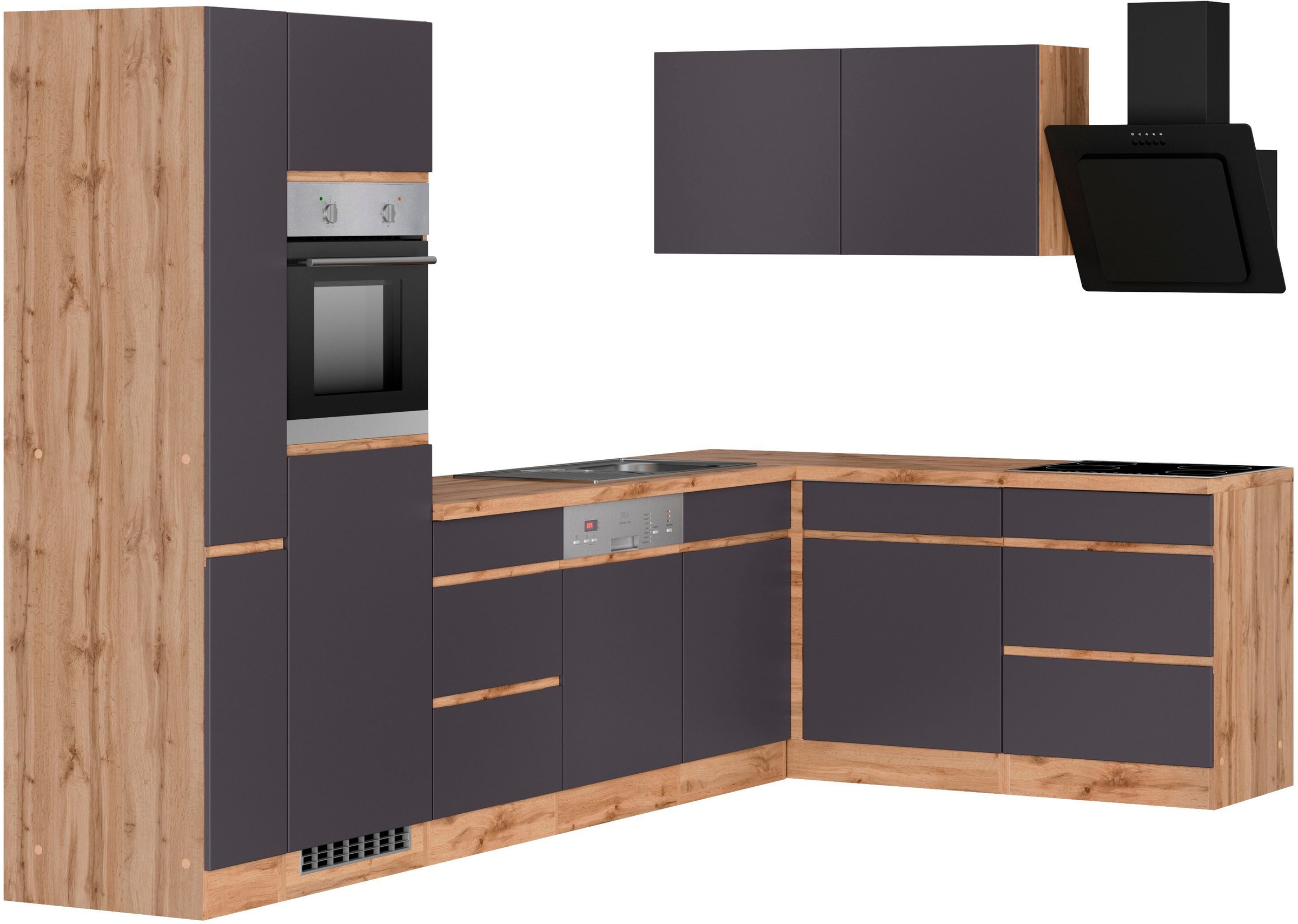 KOCHSTATION Winkelküche "KS-Riesa", Stellbreite 330/180 cm, ohne E-Geräte günstig online kaufen