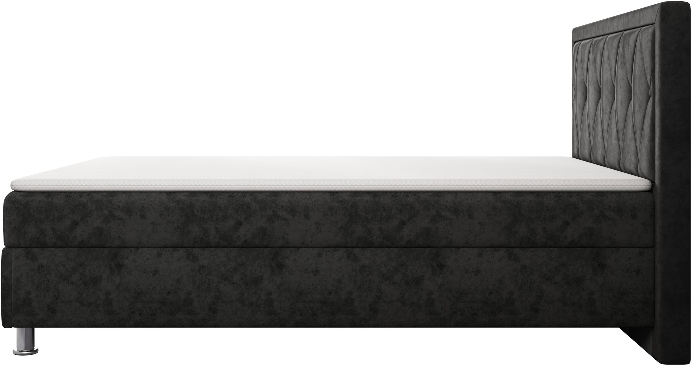 OTTO home Boxbett »EMILLIAN, Polsterbett mit Bettkasten und Taschenfederkernmatratze H3« mit Kaltschaumtopper, Chenille-Bezug, Liegefläche 140x200 cm