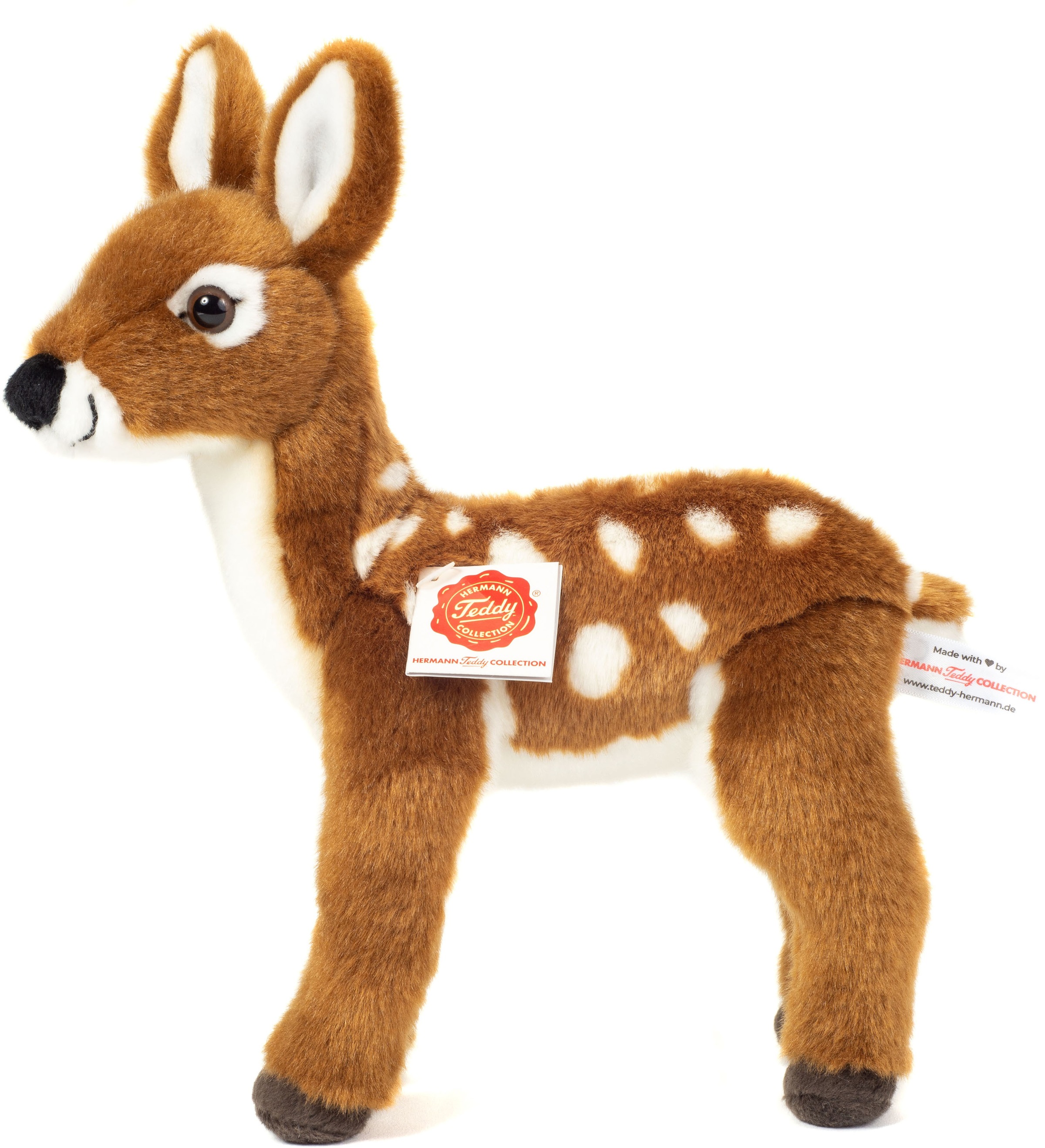 Teddy Hermann® Kuscheltier »Rehkitz stehend braun, 23 cm«, zum Teil aus recyceltem Material