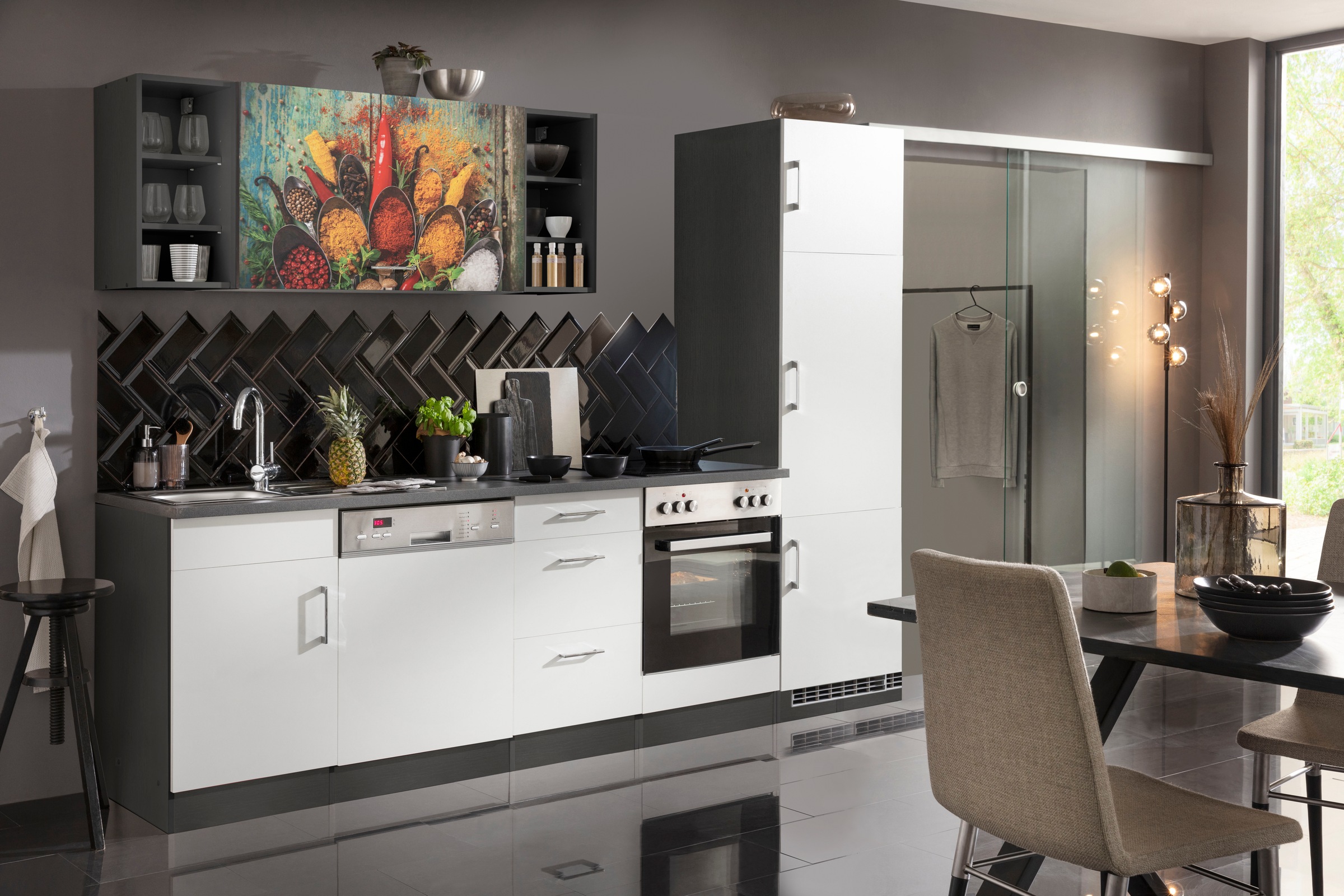 KOCHSTATION Küchenzeile »KS-Paris – Küchen mit einzigartigen Fotomotiven au günstig online kaufen