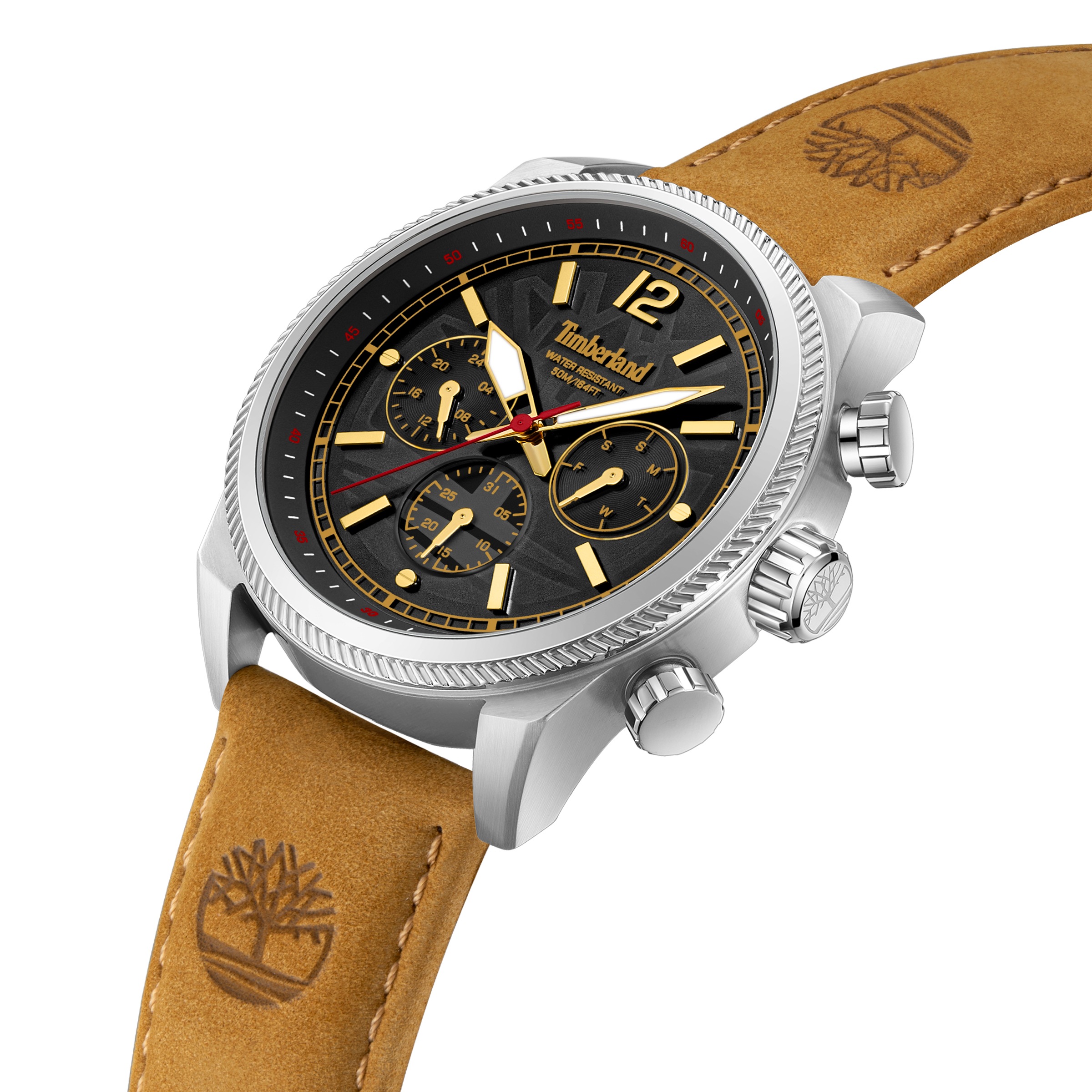 Timberland Multifunktionsuhr »HENNIKER II« Quarzuhr, Armbanduhr, Herrenuhr, Lederarmband, analog, Tag