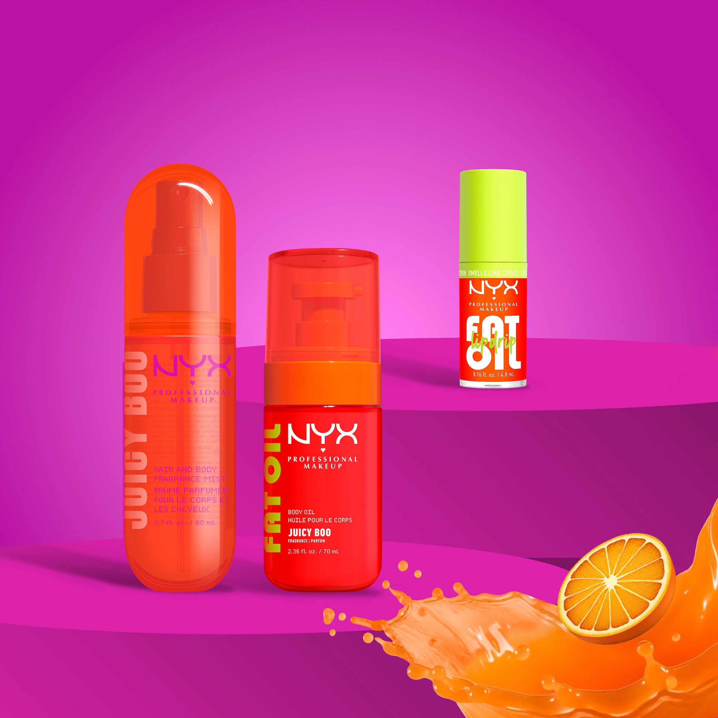 NYX PROFESSIONAL MAKEUP Körperöl »FAT OIL BODY OIL JUICY BOO« für strahlenden Glow am Körper