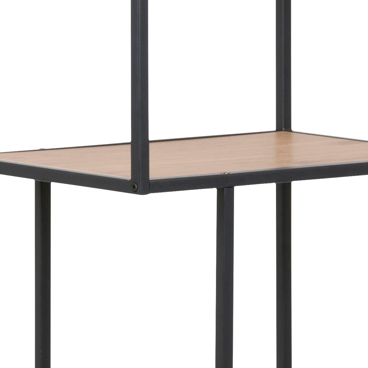 ACTONA GROUP Bücherregal, Metallgestell, modernes Design, 5 Einlegeböden, asymmetrische Details