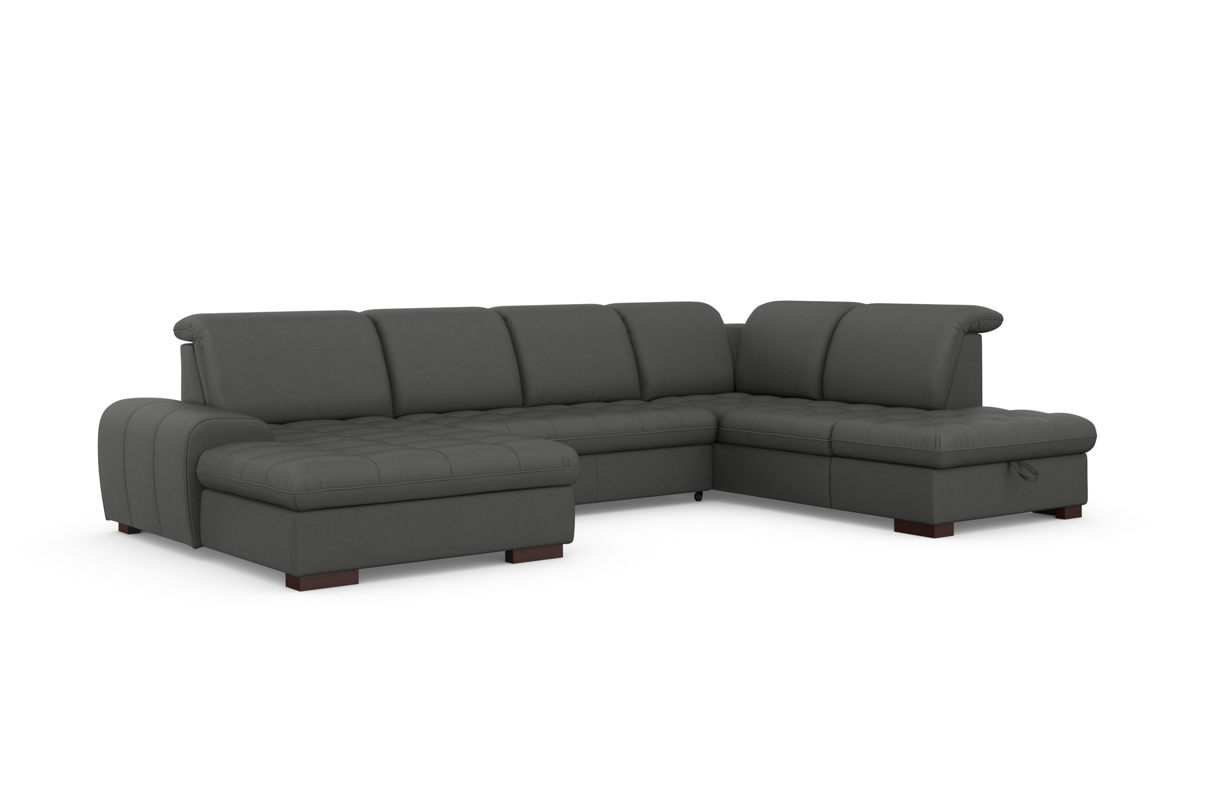 sit&more Wohnlandschaft »Luxor U-Form«, wahlweise mit Bettfunktion, Bettkasten und Kopfteilverstellung