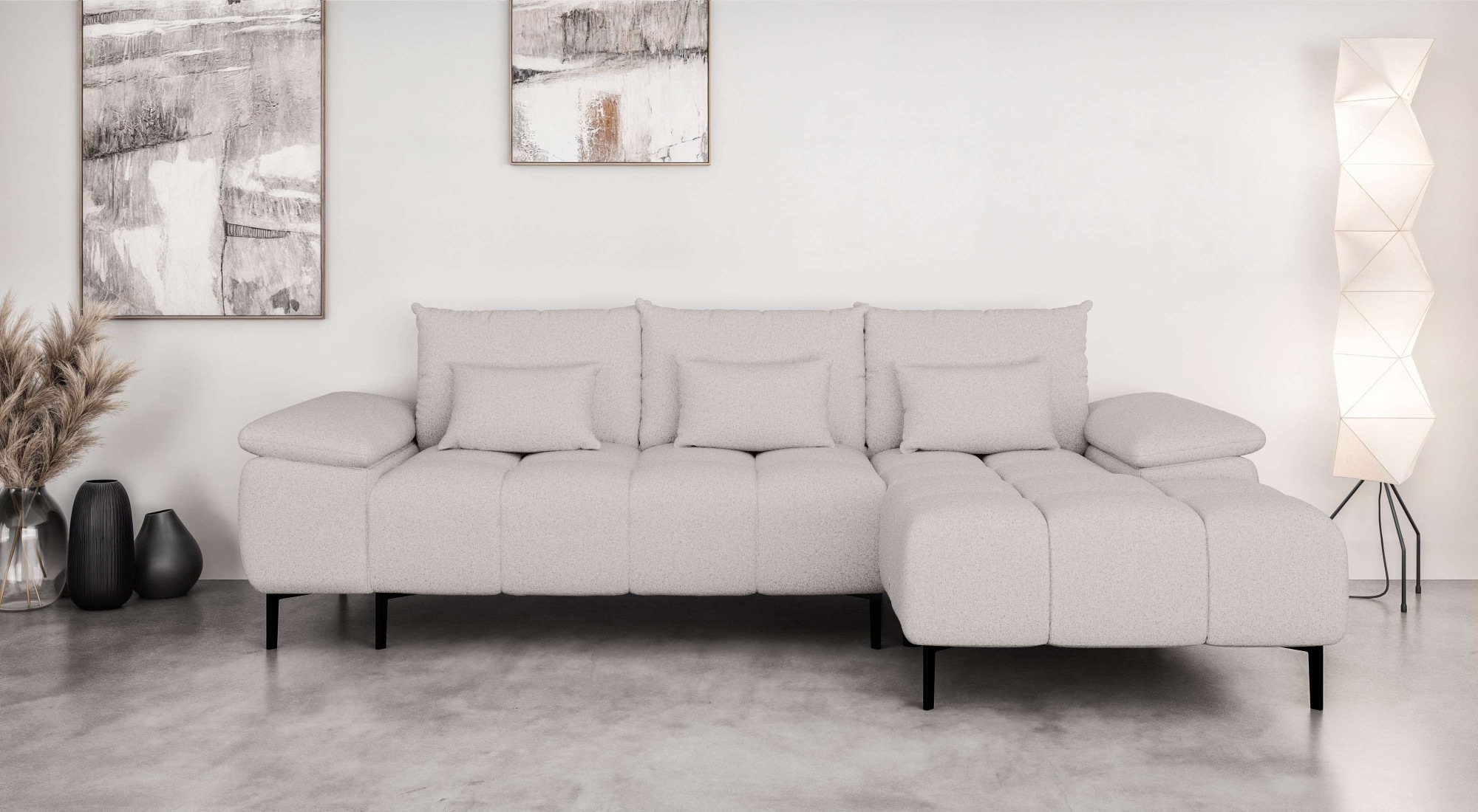 INOSIGN Ecksofa »DROMARA Schlafsofa mit Bettkasten, Maße: B/T/H 277/141/91 günstig online kaufen