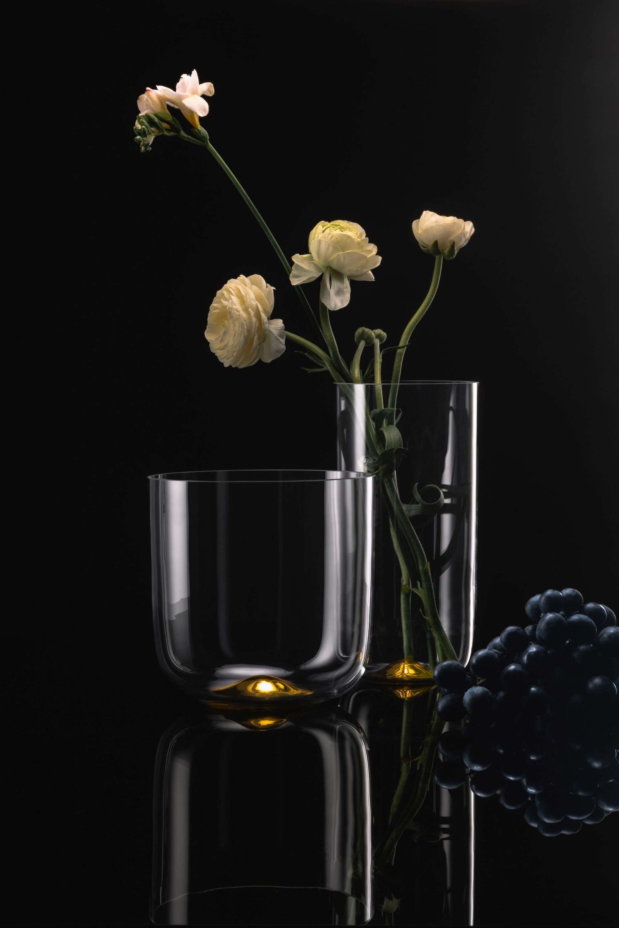 Eisch Germany Tischvase »DOT«, (1 St.), mundgeblasenes Kristallglas, mit 24karätigem Gold veredelt, H. 18 cm