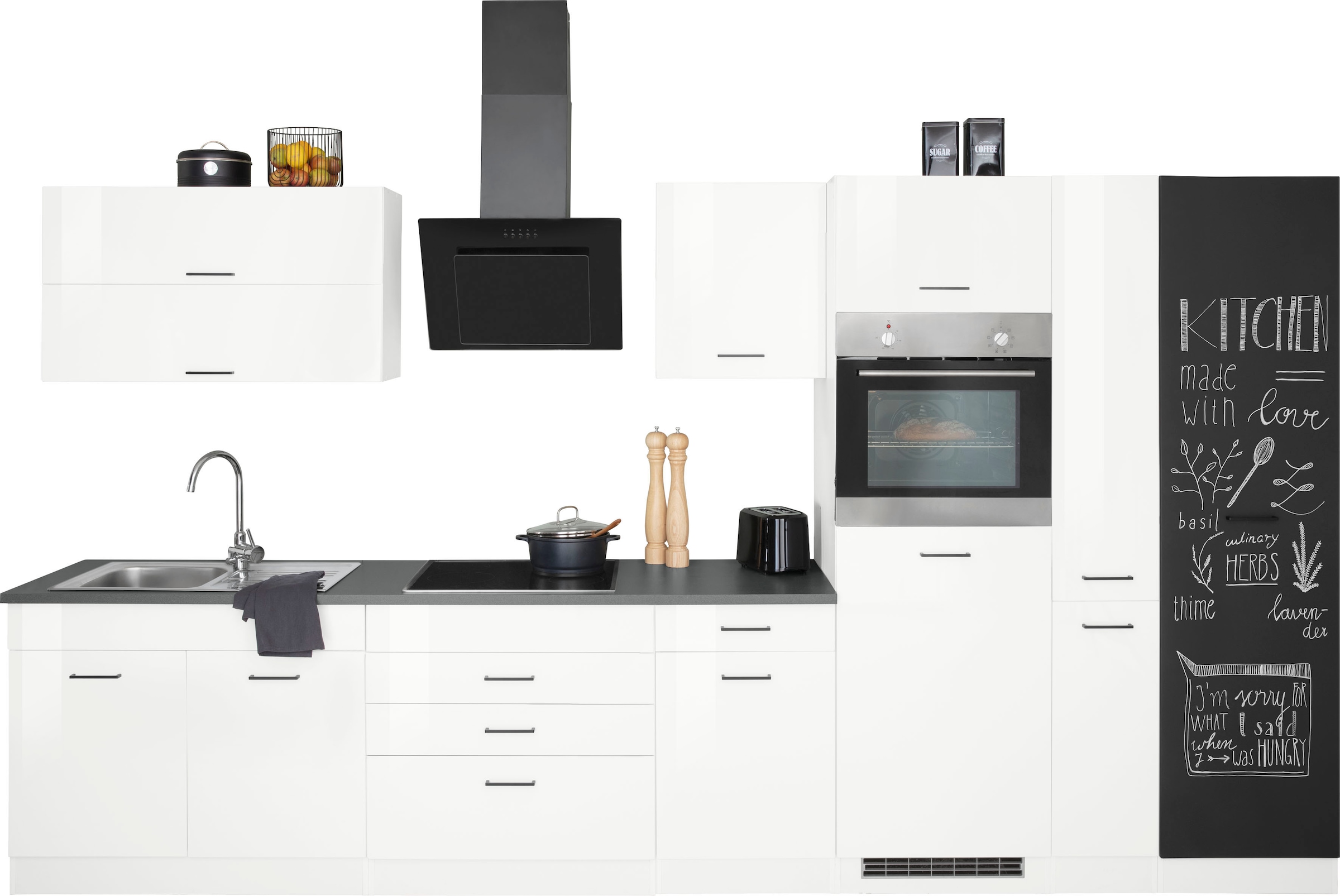 KOCHSTATION Küchenzeile »KS-Trier«, ohne E-Geräte, Breite 370 cm günstig online kaufen