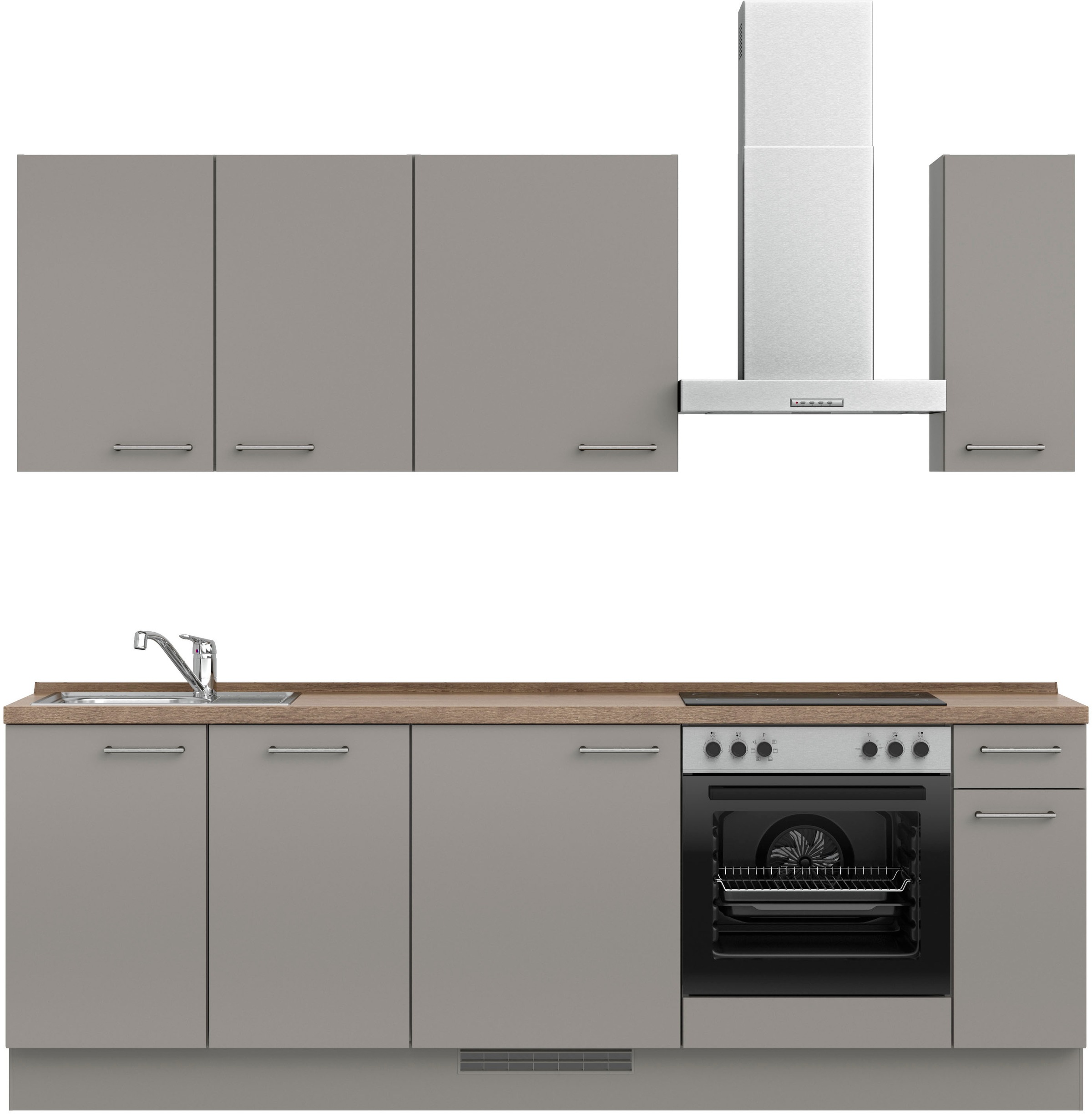 nobilia® Küchenzeile »"Laser I", Ausrichtung wählbar, Breite 240 cm« vormon günstig online kaufen