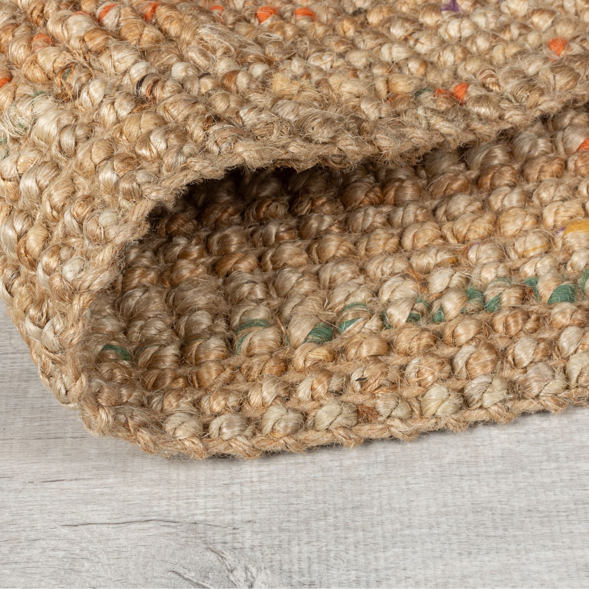 FLAIR RUGS Läufer »Jute Boucle«, rechteckig, 7 mm Höhe, aus 100% Jute, mit Fransen, aus Naturfasern