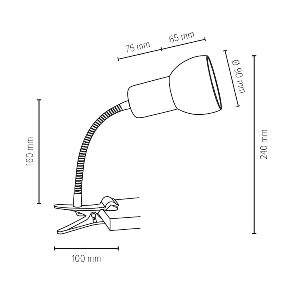 SPOT Light Klemmleuchte »SVENDA FLEX«, 1 flammig-flammig