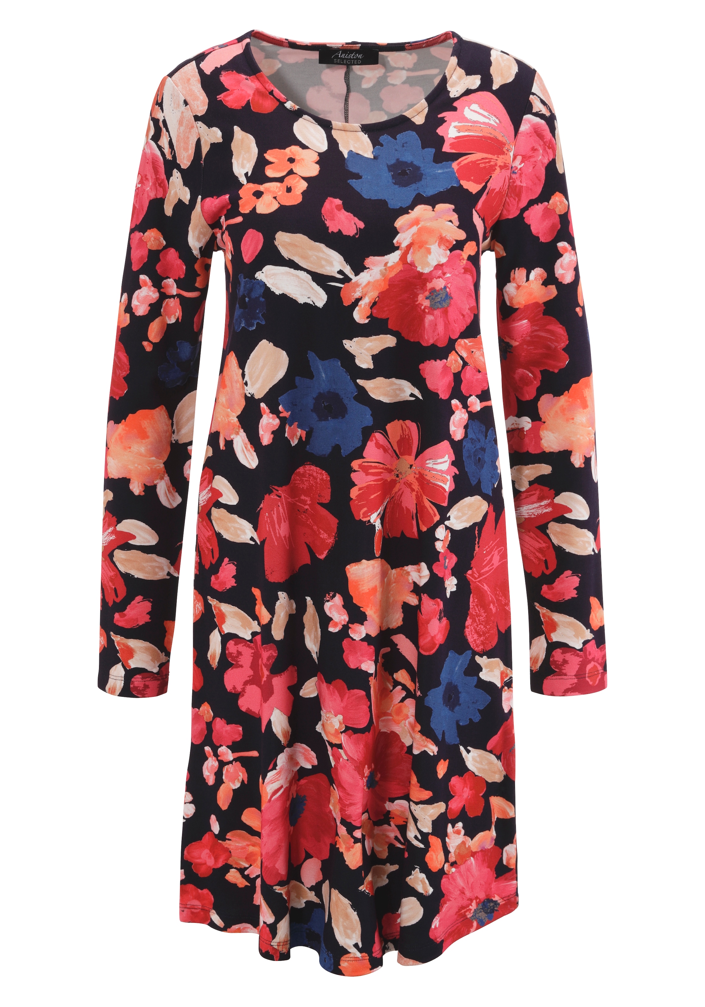 Aniston SELECTED Jerseykleid, in leichte A-Linien-Form