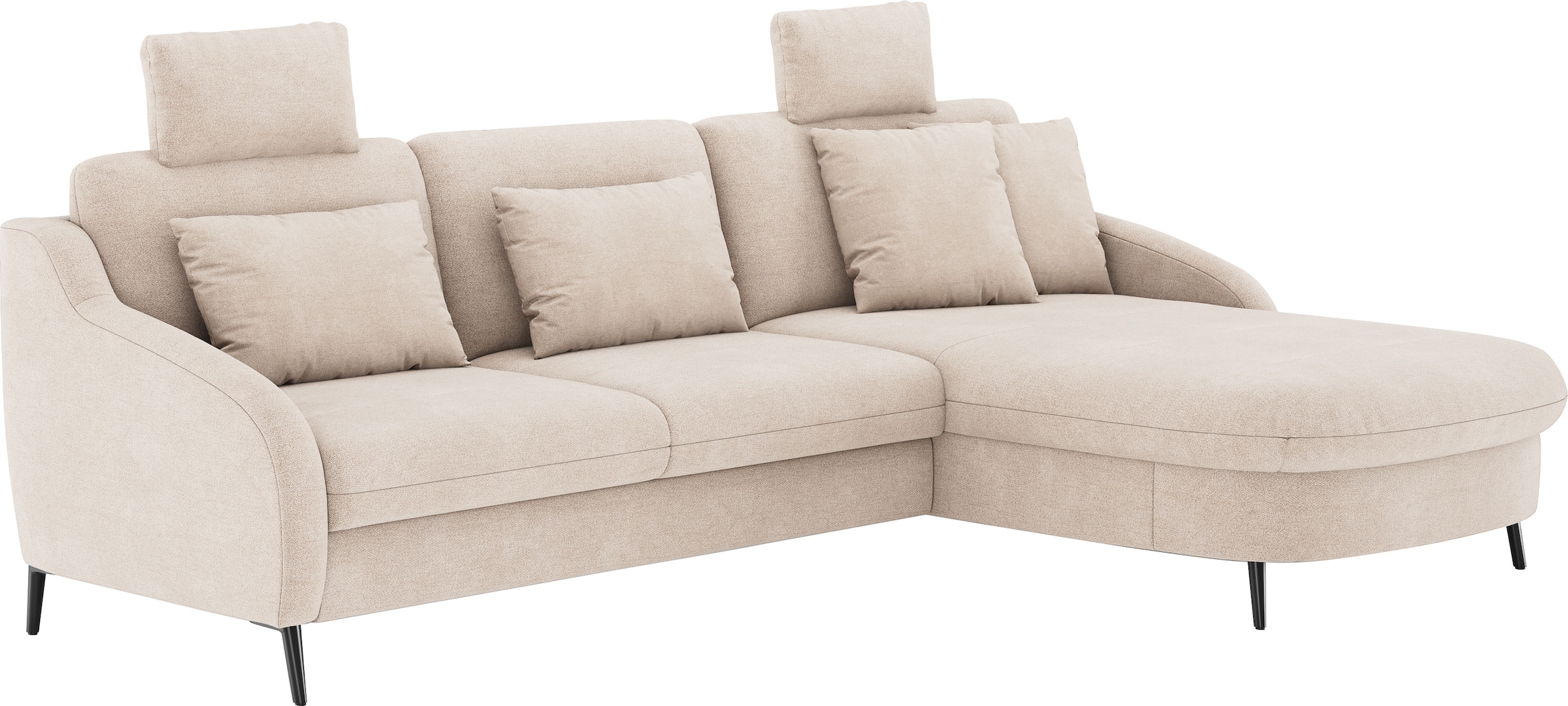 sit&more Ecksofa »Soul L-Form«, wahlweise mit Bettfunktion und Bettkasten oder Schubkasten