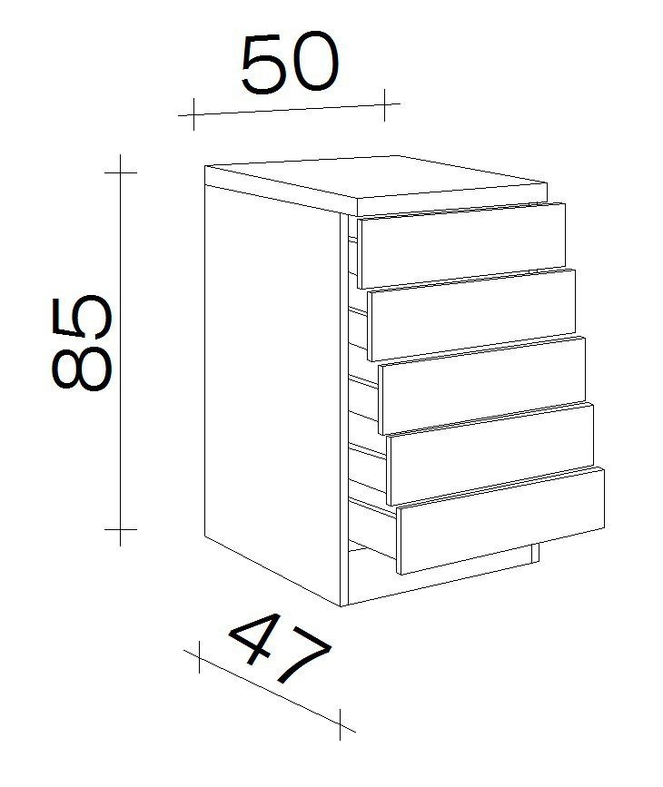 Flex-Well Unterschrank »Bergen«, (B x H x T) 50 x 85 x 50 cm