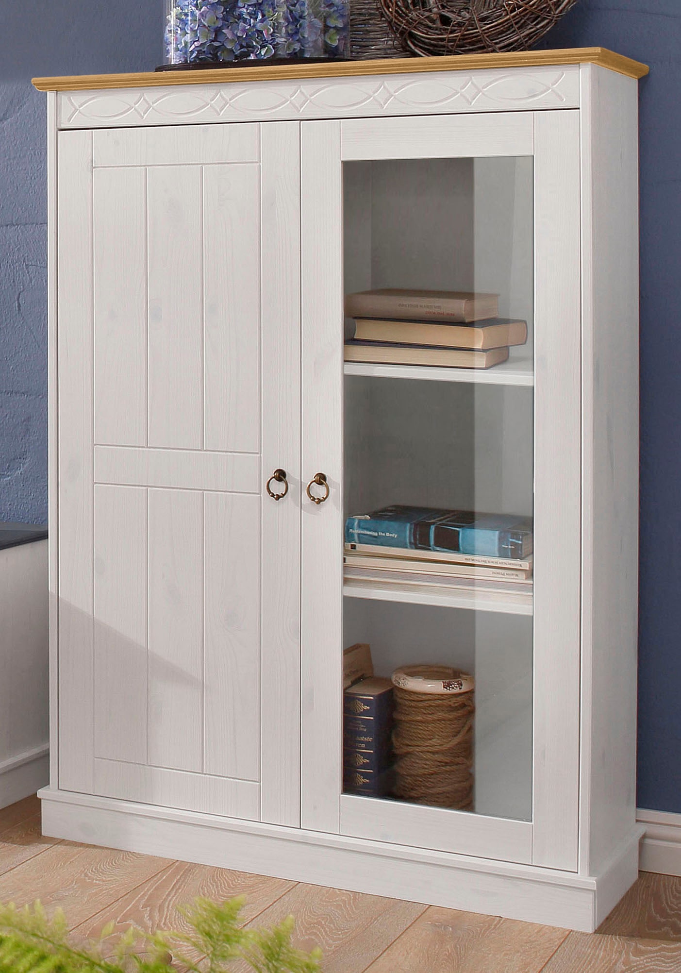 Home affaire Highboard »Indra«, Vitrine, Breite 86 cm