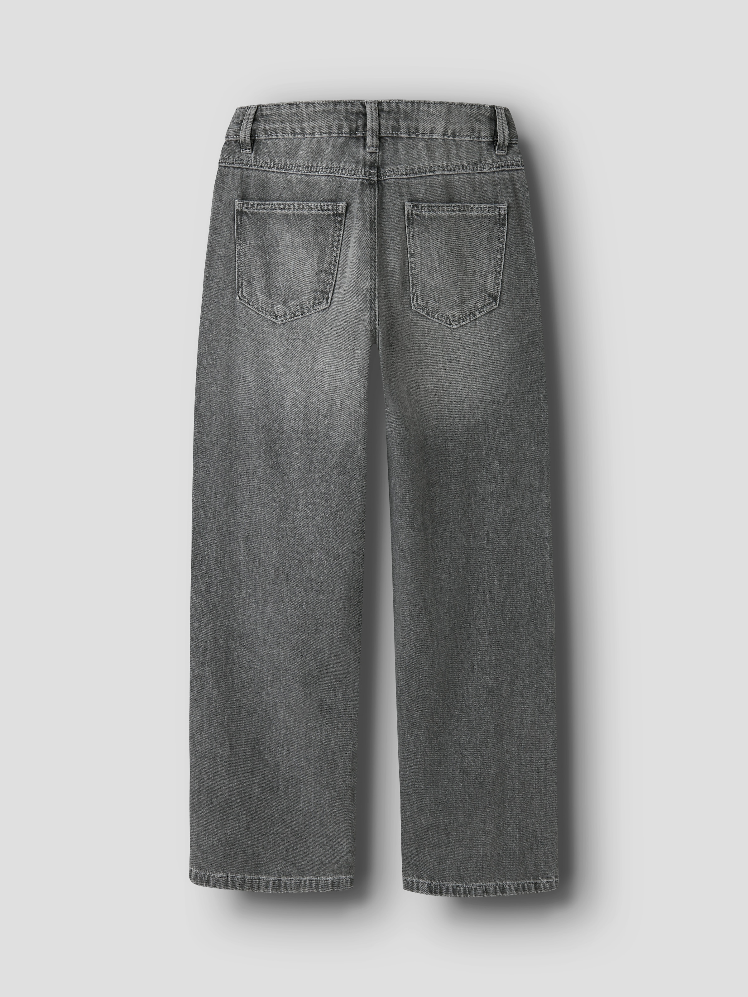 Name It Weite Jeans »NKFROSE für Mädchen mit weitem Bein und klassischem Sitz« normal, Denim, Abriebeffekte, Reißverschluss
