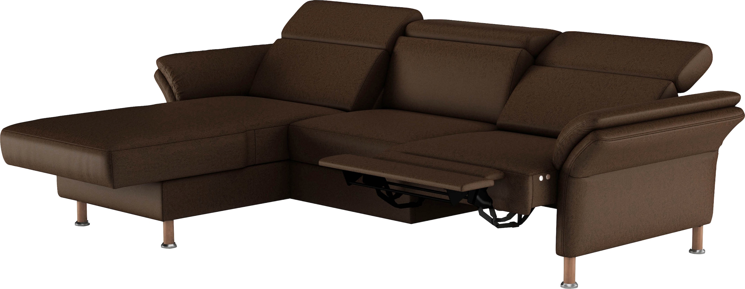Home affaire Ecksofa »Calypso L-Form«, mit motorischen Funktionen im Sofa und Recamiere