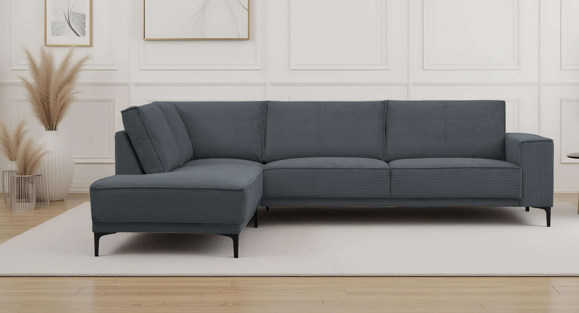 PLACES OF STYLE Ecksofa »Polsterecke Oland, Struktur, Flachgewebe, Luxus-Mi günstig online kaufen