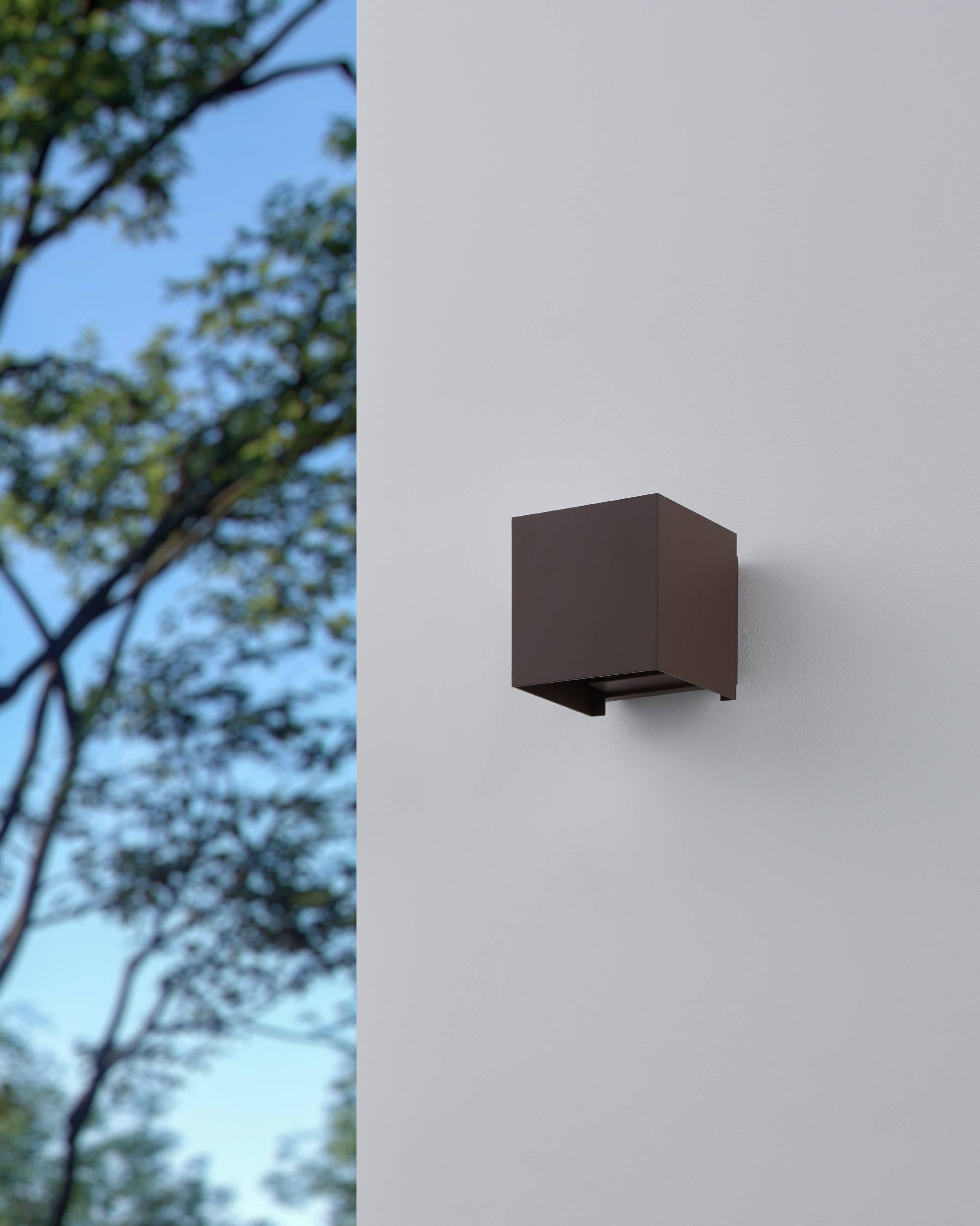 EGLO Wandleuchte »Calpino 3 Außenleuchte , Wandleuchte, Up und Down Light, Metall, IP54« LED-Modul 1 Stk. Warmweiß Wand-/Deckenleuchte - L10 x H10 x AL10 cm - rostbraun - 2X2,8W inkl.