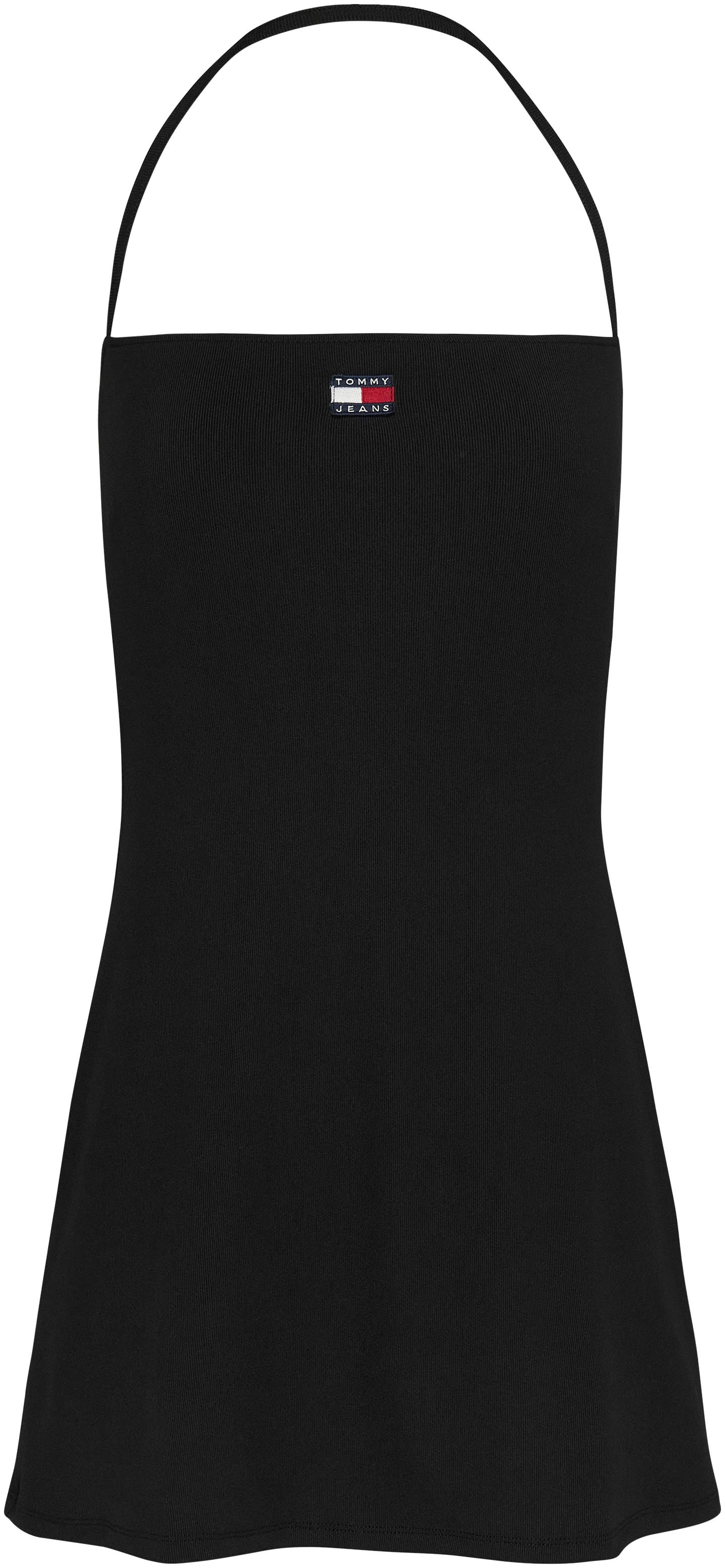 Tommy Jeans Blusenkleid »TJW FLARE MINI BADGE RIB DRESS«, mit Tommy Jeans Flagge