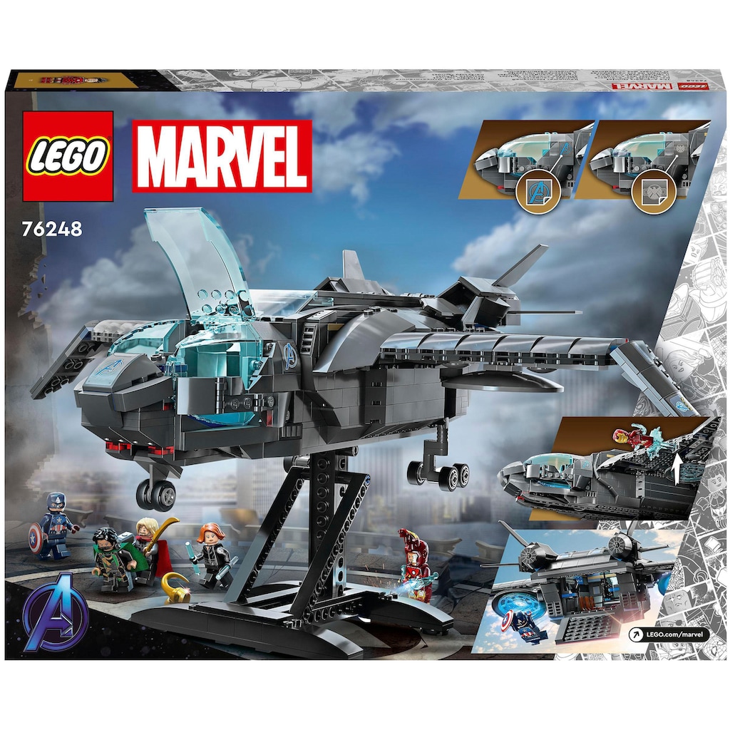 LEGO® Konstruktionsspielsteine »Der Quinjet der Avengers (76248), LEGO® Marvel«, (795 St.), Made in Europe