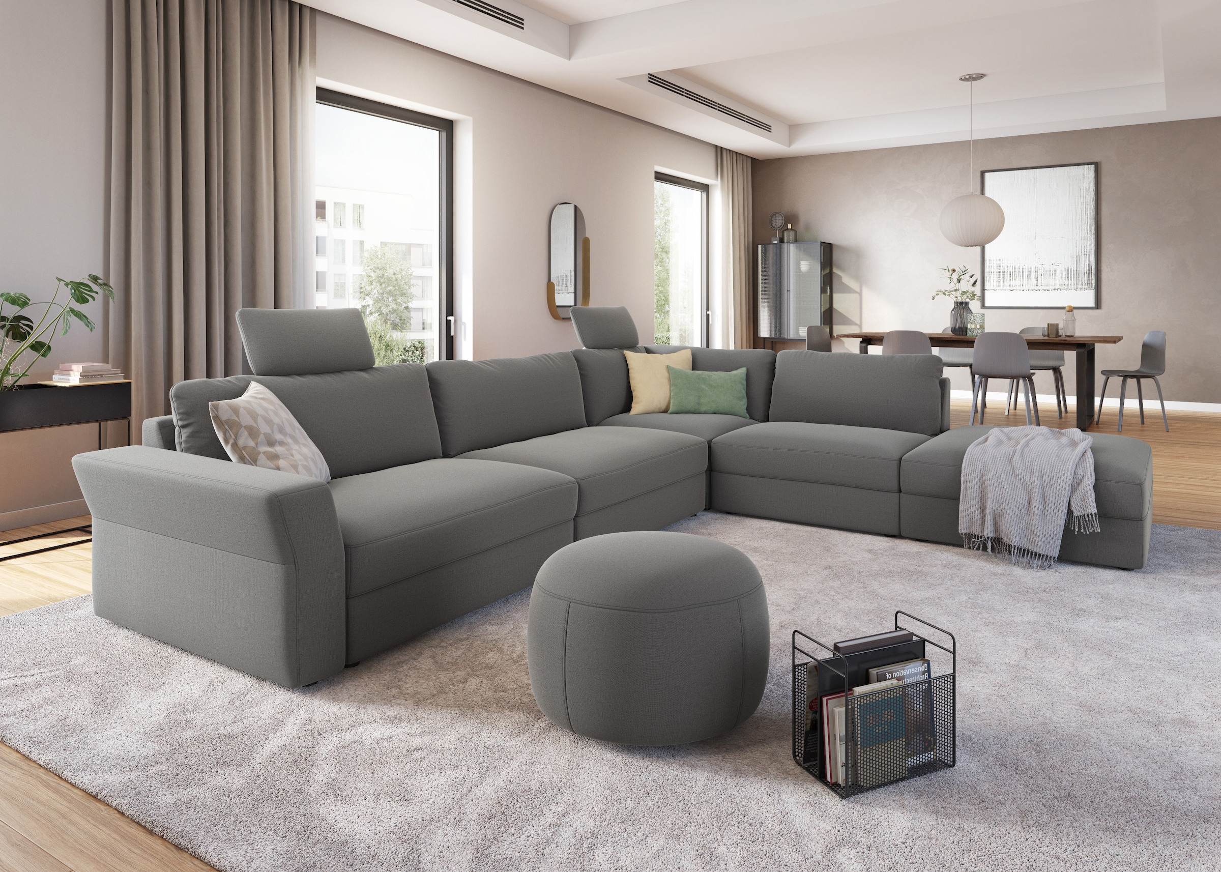 sit&more Ecksofa »Cadabra L-Form«, Breite 356 cm, mit Sitztiefenverstellung günstig online kaufen