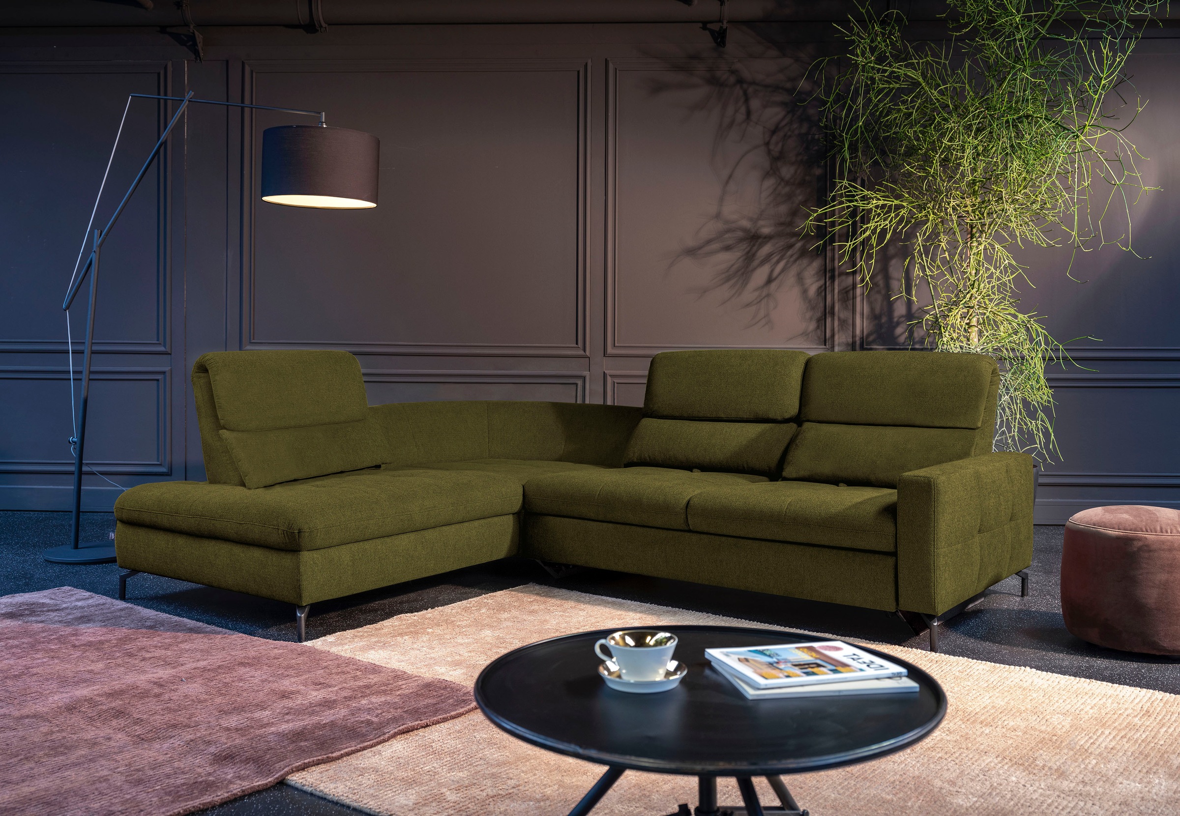 alina Ecksofa »Louis« Breite 286 cm, Rückenlehnenverstellung, wahlweise mit günstig online kaufen