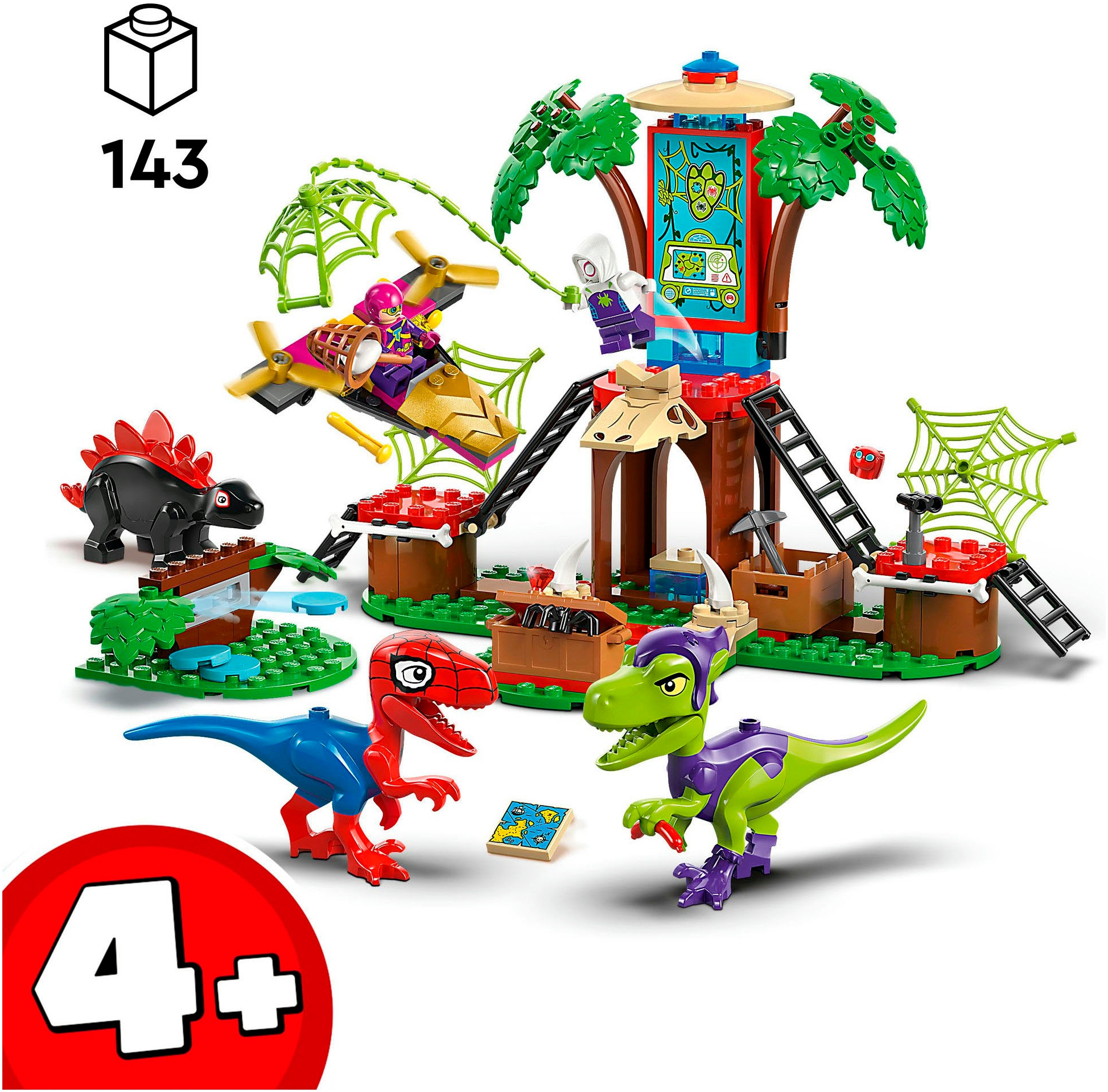LEGO® Konstruktionsspielsteine »Showdown am Baumhaus: Spidey-Rex vs. Gobby-Raptor (11200), LEGO Spidey«, (143 St.), Made in Europe
