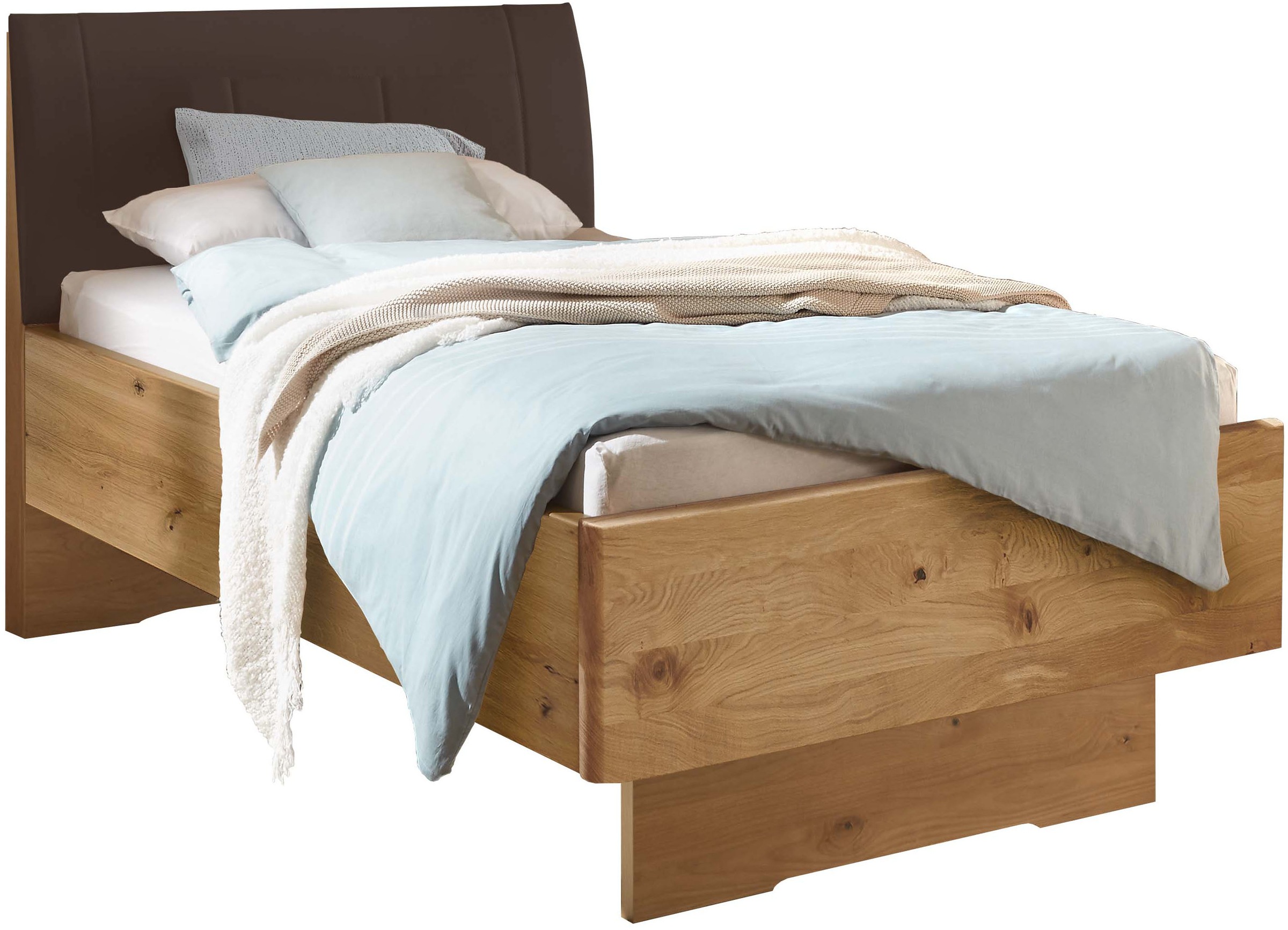 WIEMANN Holzbett »Cardiff, Bettgestell, Bettrahmen, teilmassiv, mit Polster günstig online kaufen