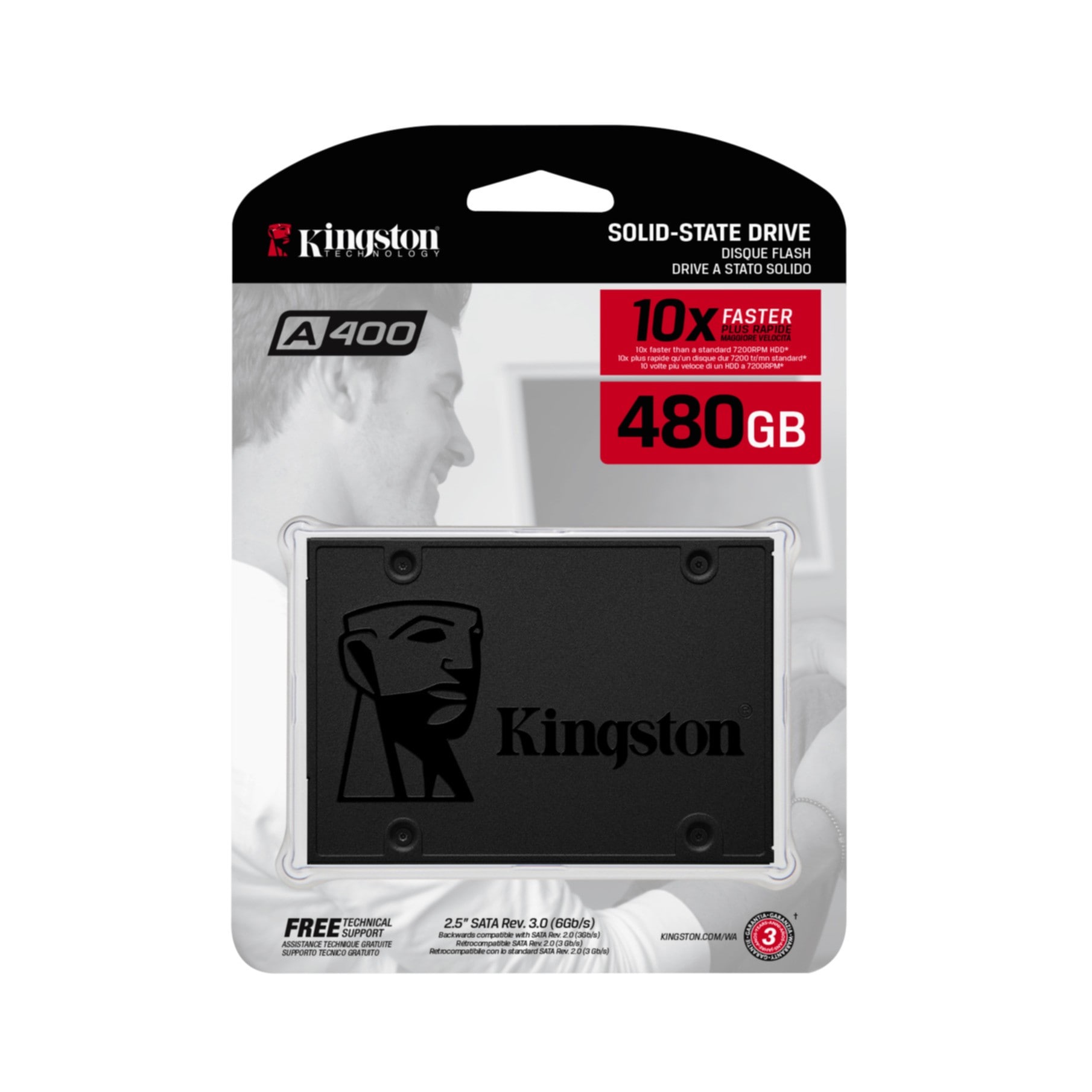 Kingston interne SSD »A400 480GB« 2,5 480 GB Anschluss SATA III