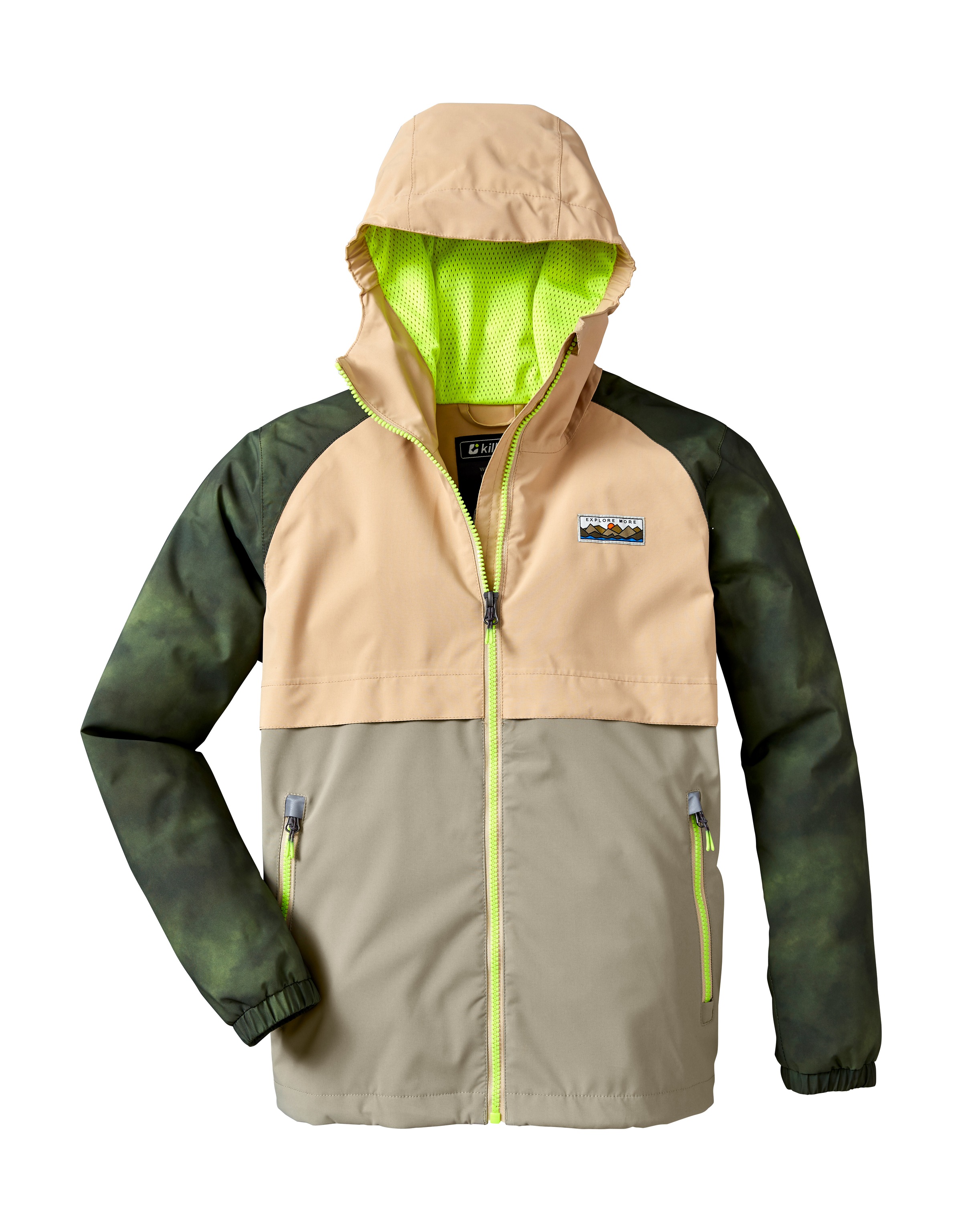 Killtec Outdoorjacke »KOS 280 BYS JCKT«, Wasserdichte Jungenjacke, verstellbare Kapuze, Colourblock Design