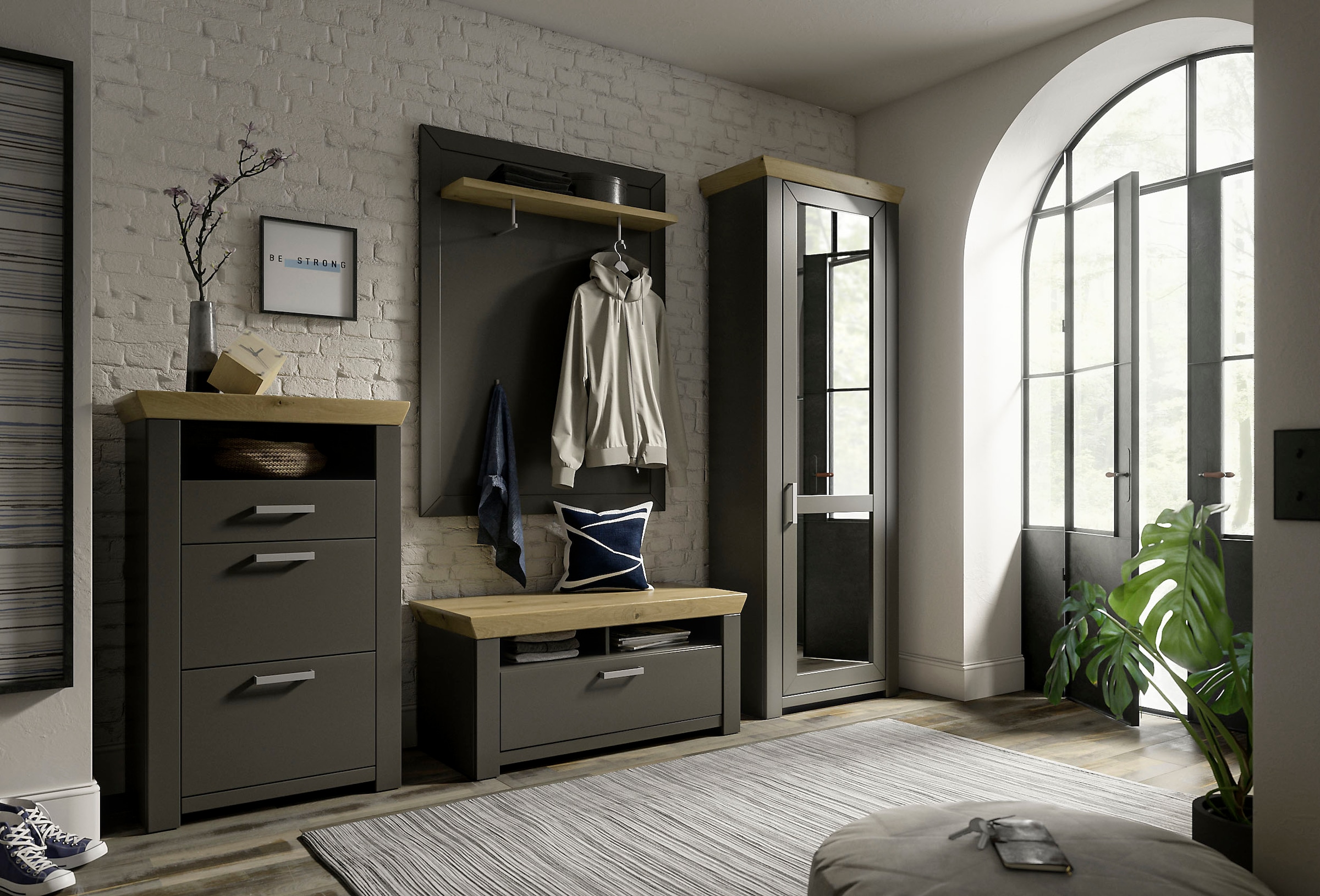 set one by Musterring Garderoben-Set »GA York Kombi 155« Set, 4 Stk. tlg. günstig online kaufen