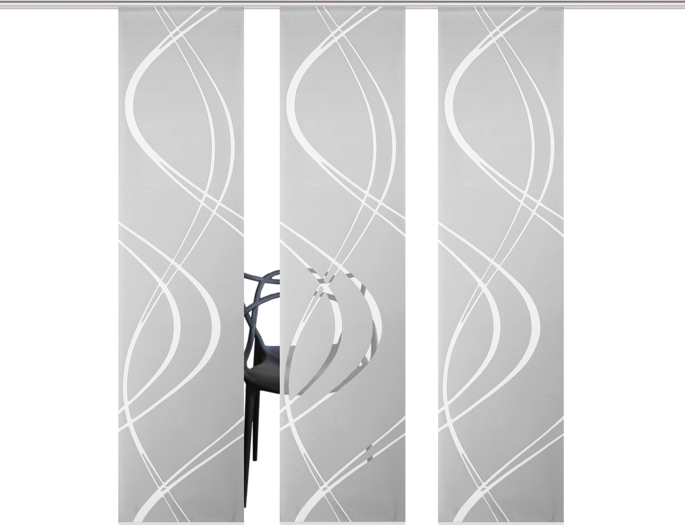 HOME WOHNIDEEN Schiebegardine »TIBERIO 3er SET«, (3 St.), Schiebegardine 3er SET TIBERIO