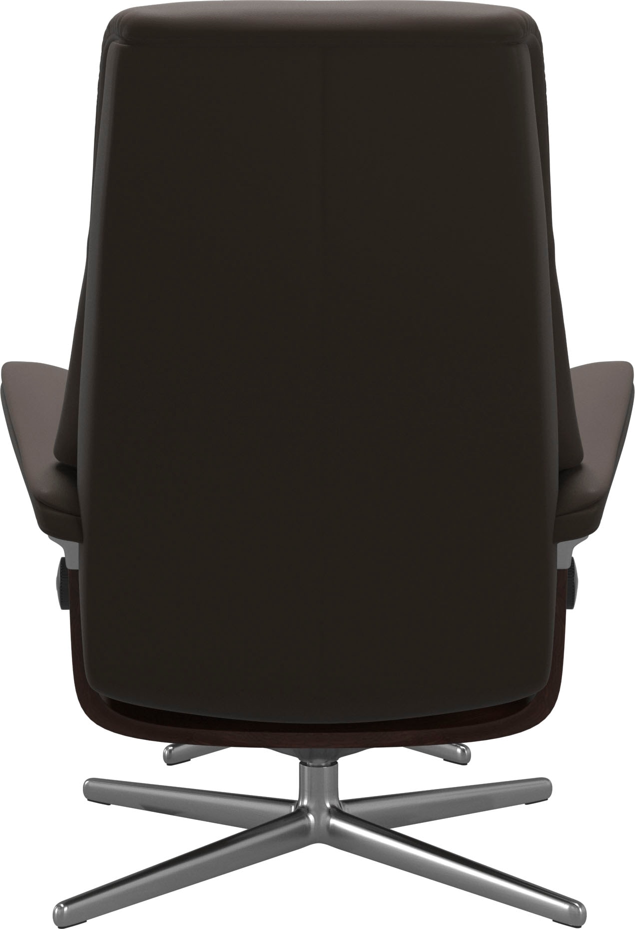Stressless® Relaxsessel »View« Set, Relaxsessel mit Hocker,  mit Hocker, mit Cross Base, Größe S, M & L, Holzakzent Braun