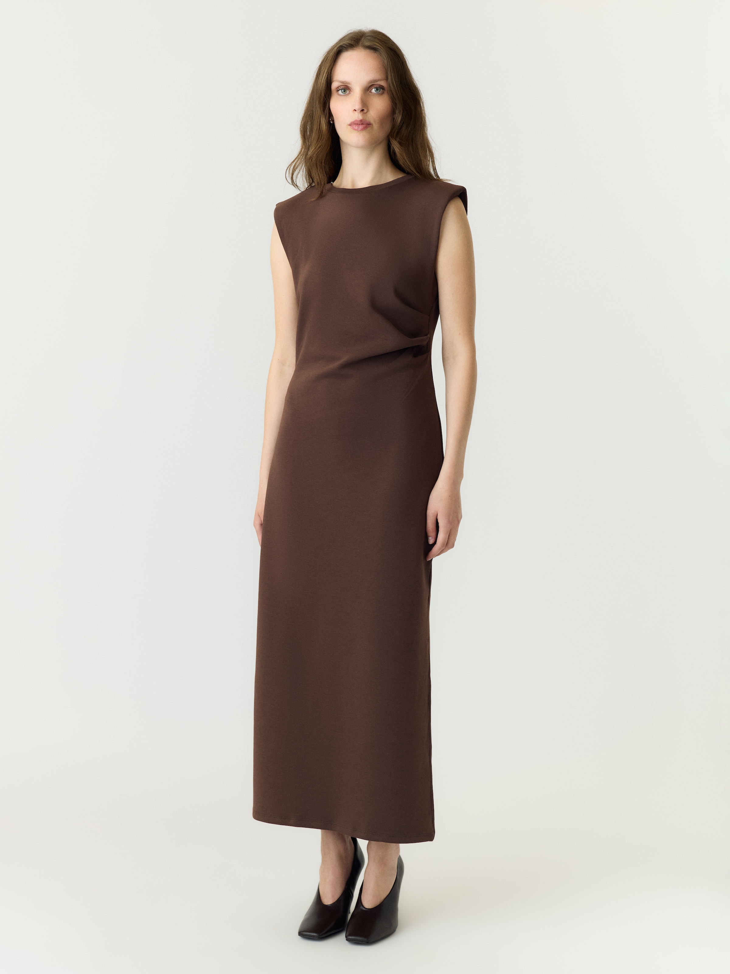 Y.A.S Maxikleid »YASPINA SL LONG DRESS NOOS« Baumwollmischung mit Stretch