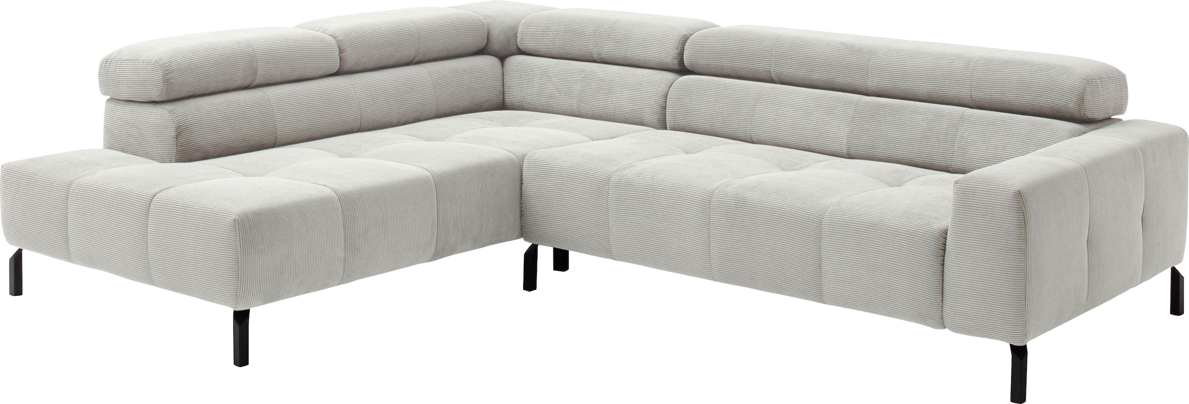 Home affaire Ecksofa »Claya, L-Form,  incl. Kopfteilverstellung, Breite 276 cm« wahlweise elektrischer Sitzvorzug