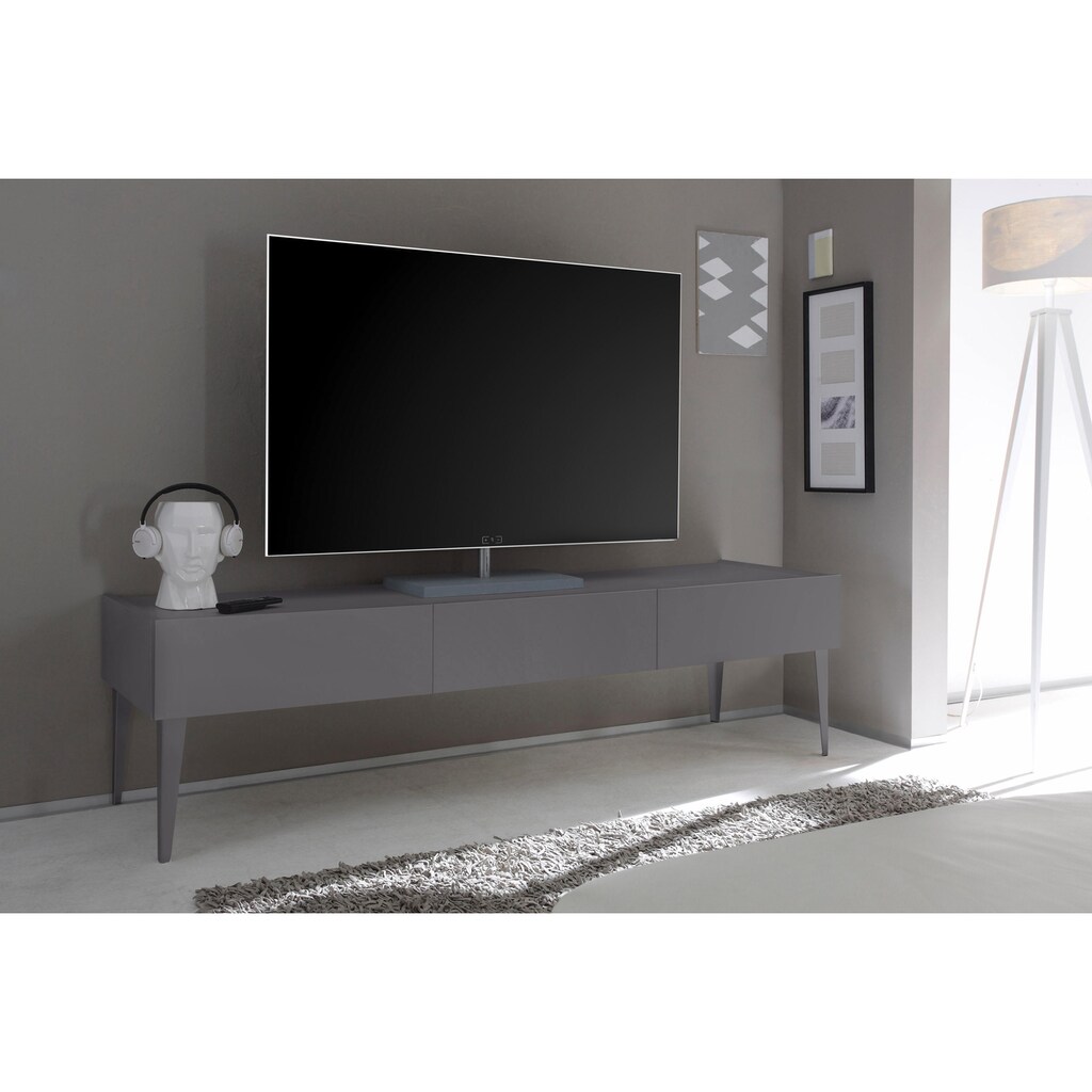 Places of Style TV-Board »Zela«, mit 3 Schubladen, mit Füßen, Breite 184 cm