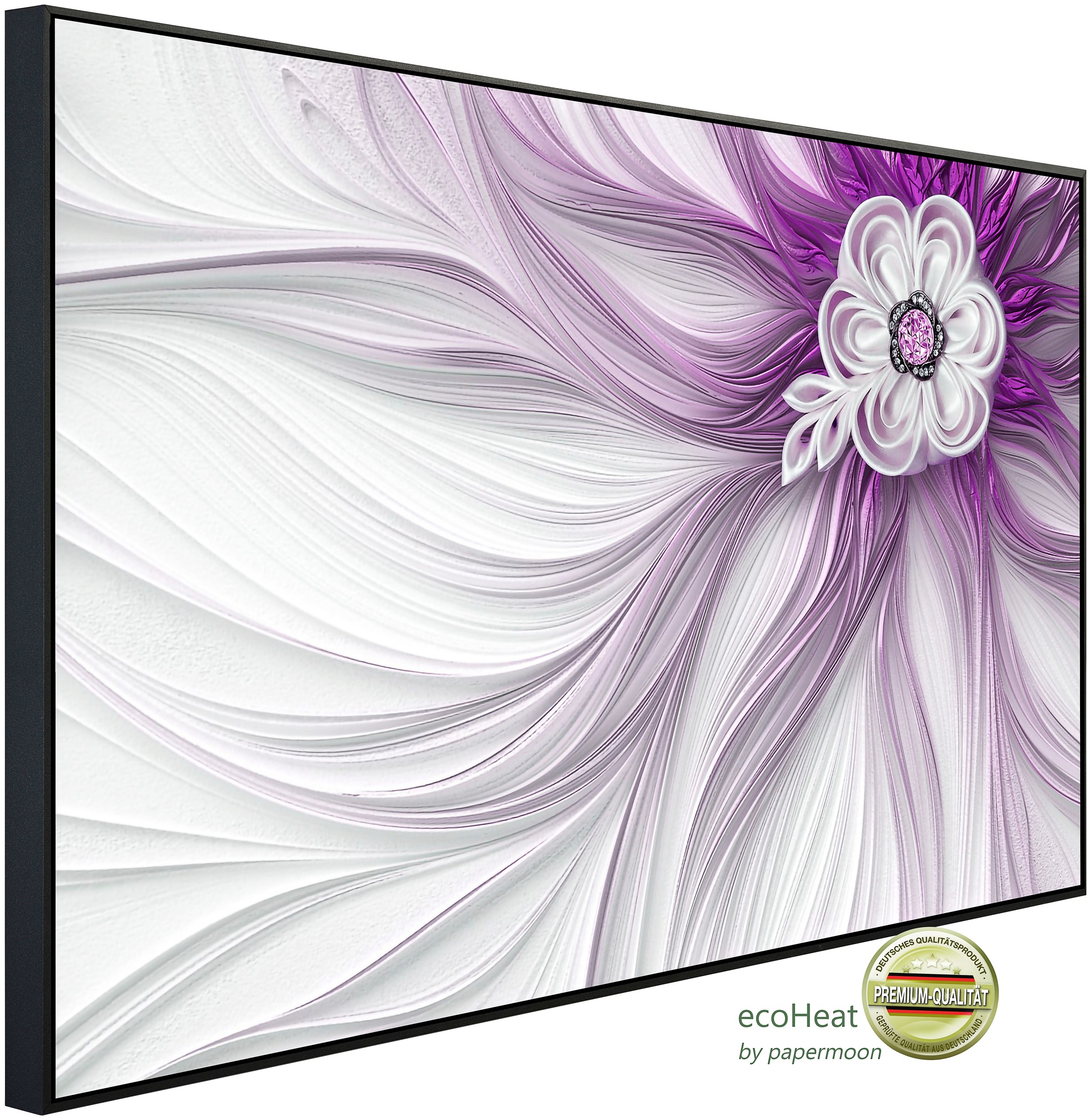 Papermoon Infrarotheizung »Muster mit Blumen lila«, sehr angenehme Strahlun günstig online kaufen