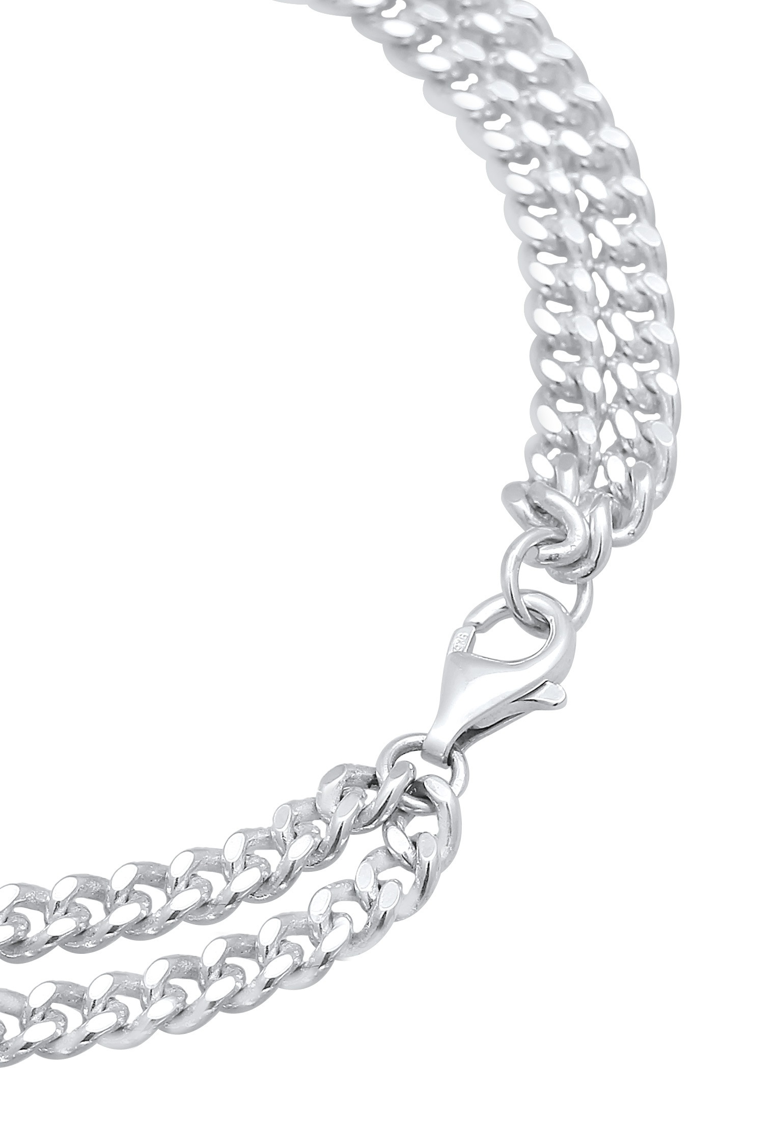 Kuzzoi Armband »Herren ID-Armband Platte Basic 925 Sterling Silber«