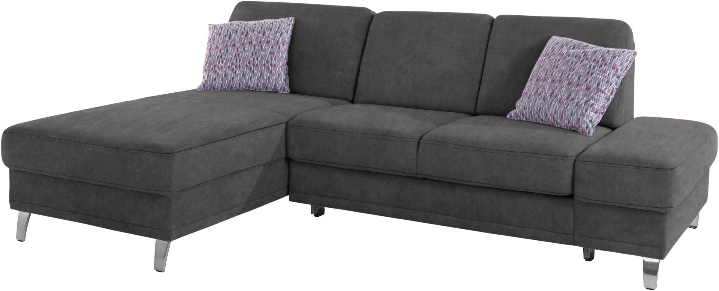 sit&more Ecksofa »Clio L-Form«, wahlweise mit Bettfunktion oder Vorziehsitz und Bettkasten, Federkern